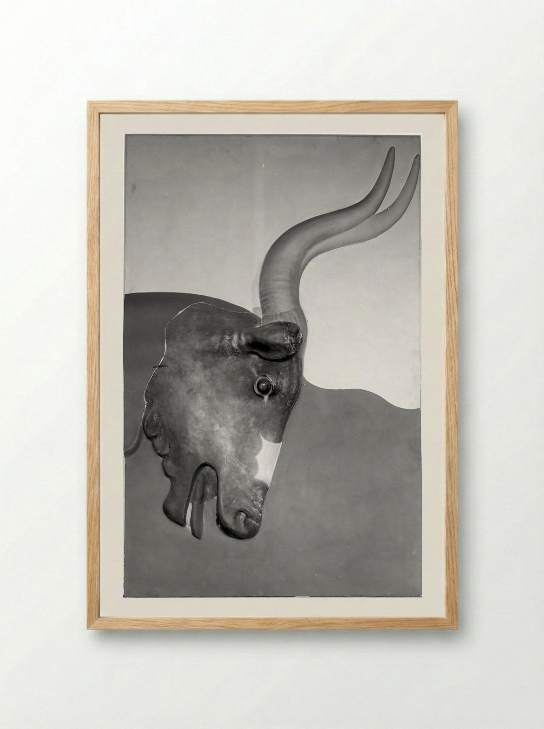 Untitled (Bull Relief and Fresco Reproduction) - Solis Prints - Framed Print Wood
