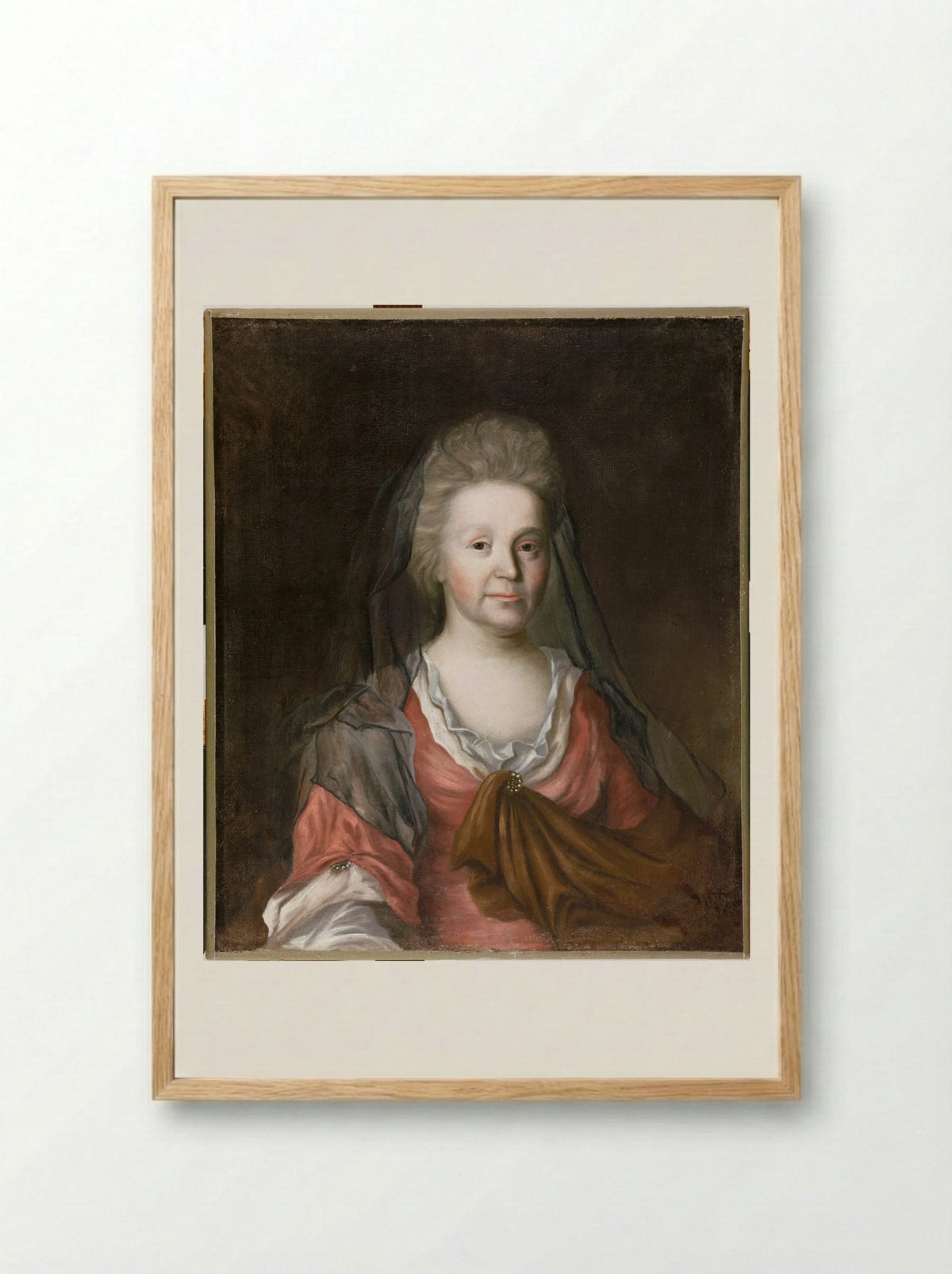 Rebecca Tyng Dudley (Mrs. Joseph Dudley) - Fine Art Print - Framed Print Wood