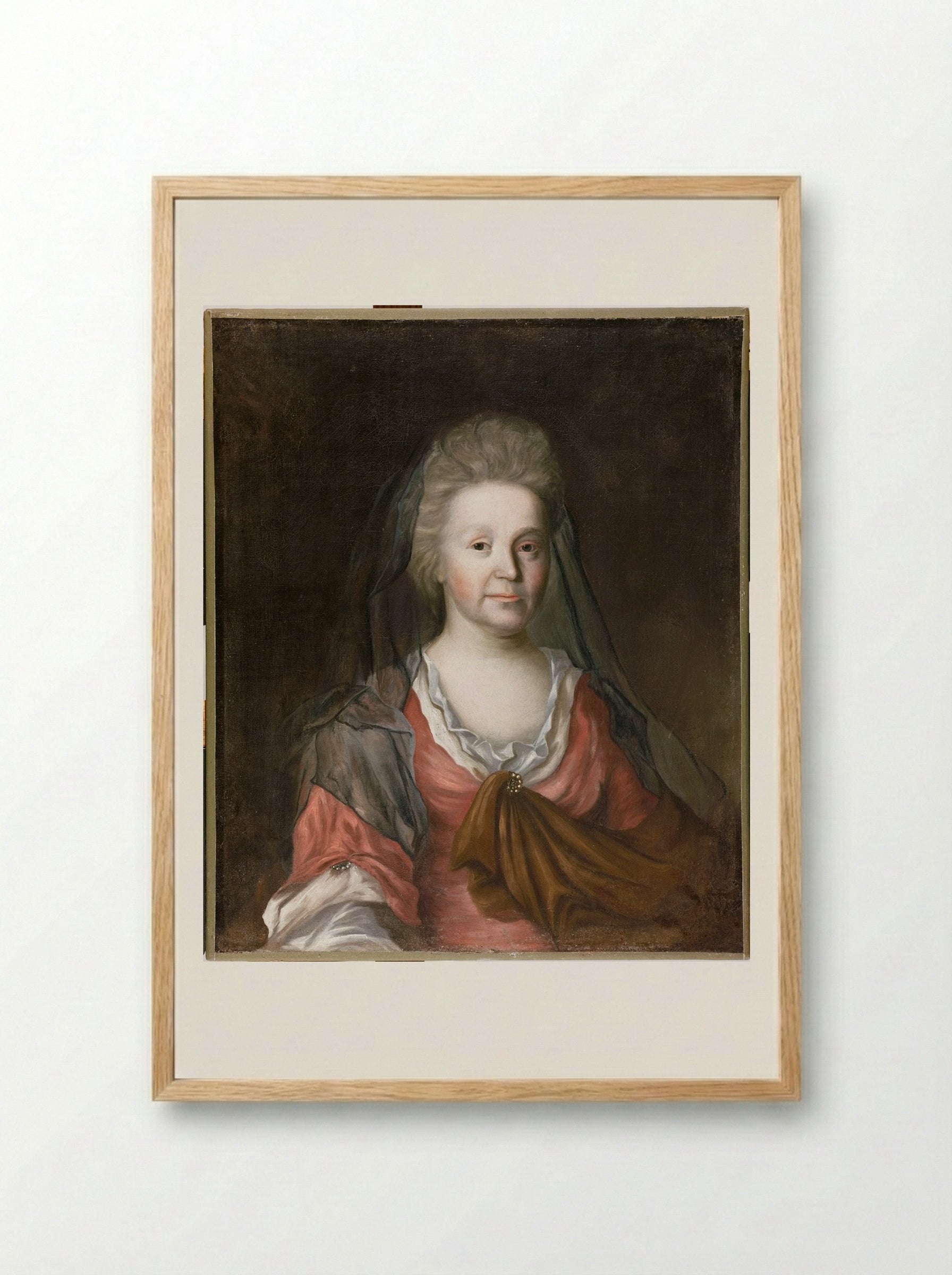 Rebecca Tyng Dudley (Mrs. Joseph Dudley) - Fine Art Print - Framed Print Wood