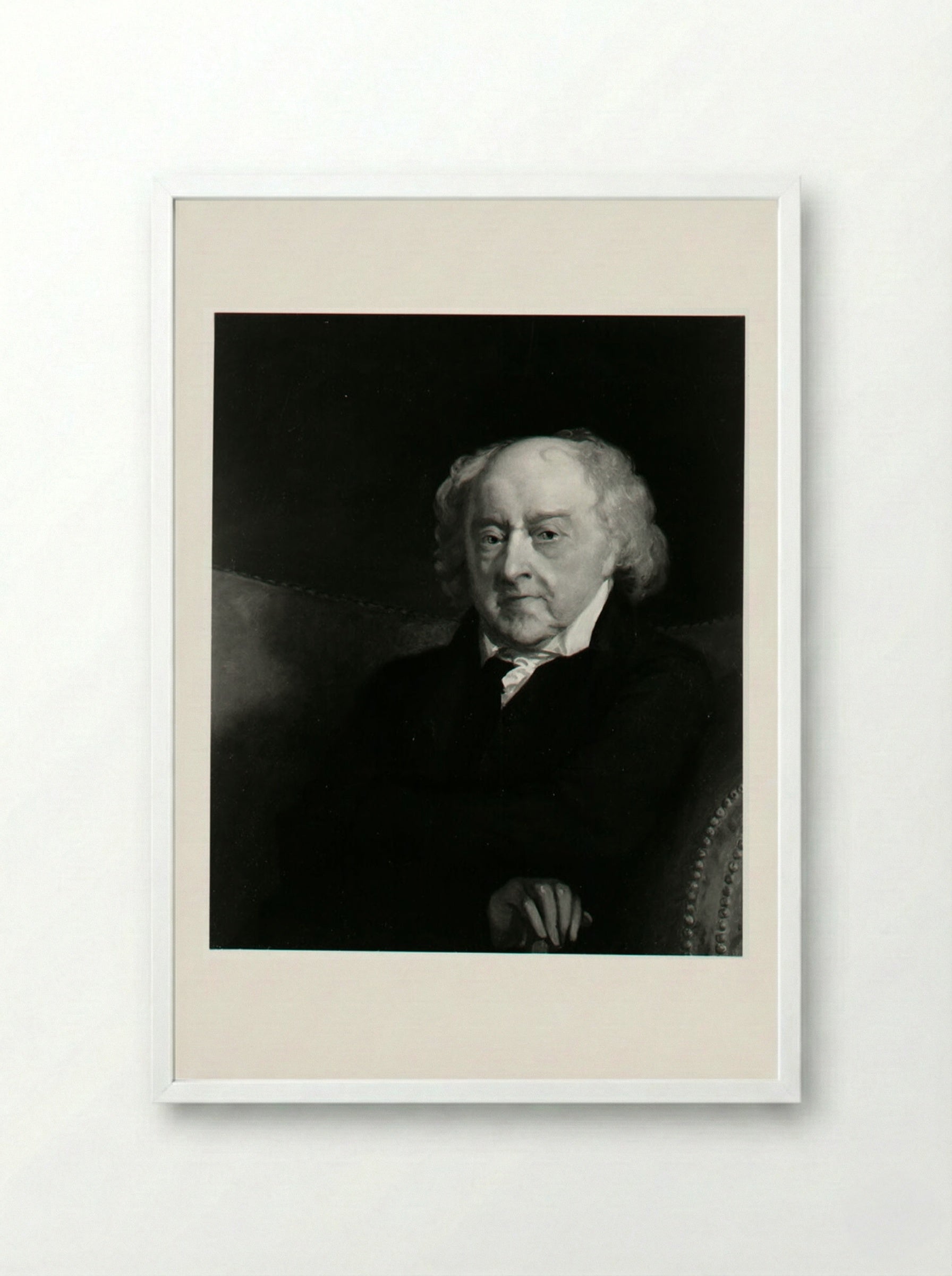 John Adams (Portrait, After Gilbert Stuart) - Fine Art Print - Framed Print White