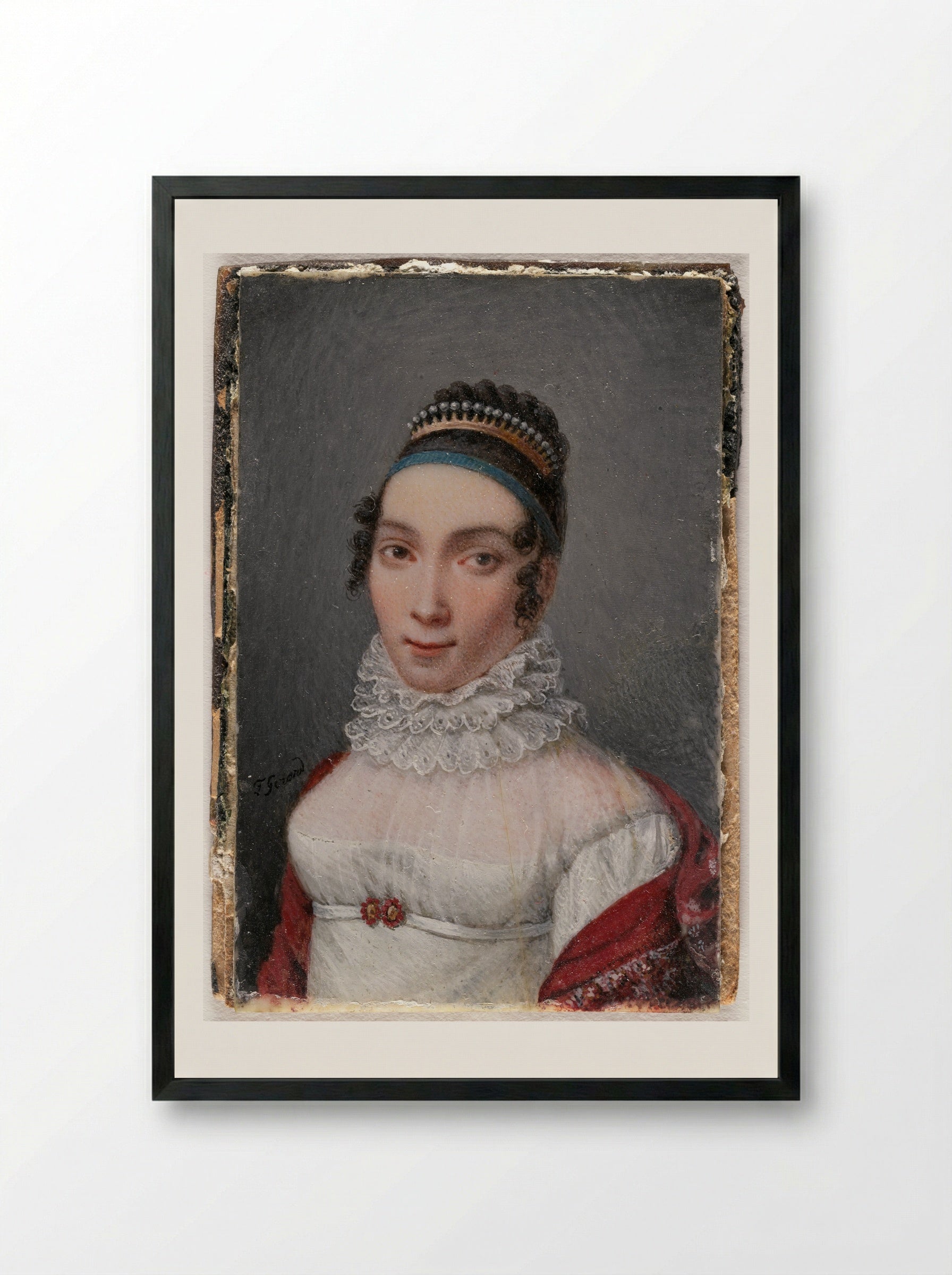 Portrait of a Lady - François Gérard - Framed Print Black