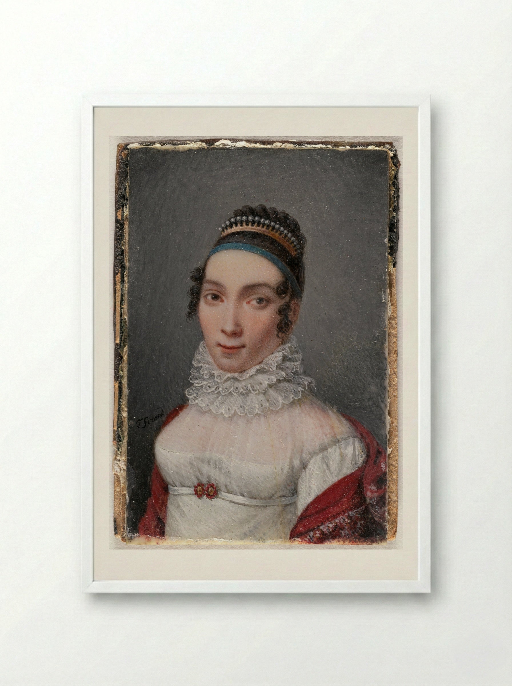 Portrait of a Lady - François Gérard - Framed Print White