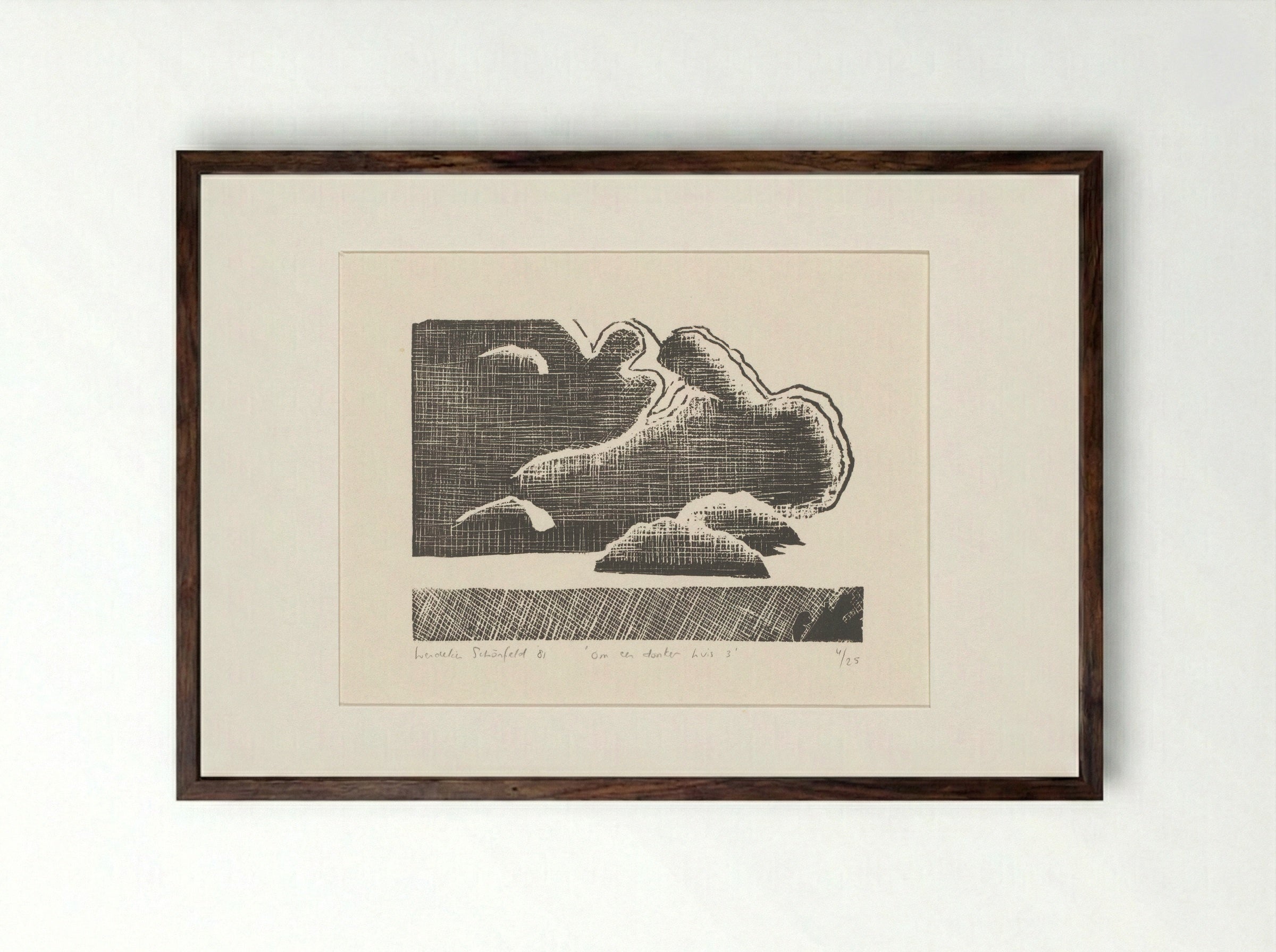 Om een donker huis 3 - Wendelin Schönfeld - Framed Print Dark Wood