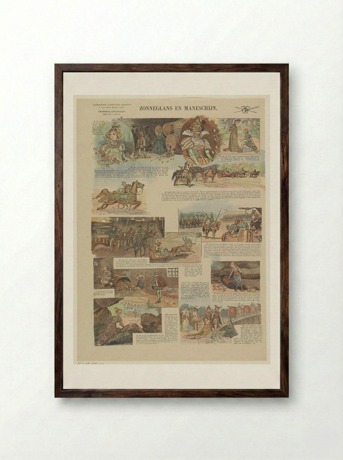 Zonneglans en Maneschijn - Fine Art Print - Framed Print Dark Wood