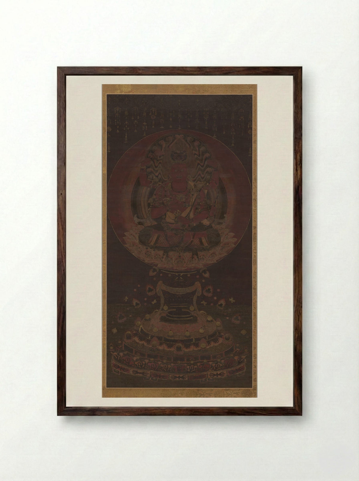 Aizen Myoo - Fine Art Print - Framed Print Dark Wood