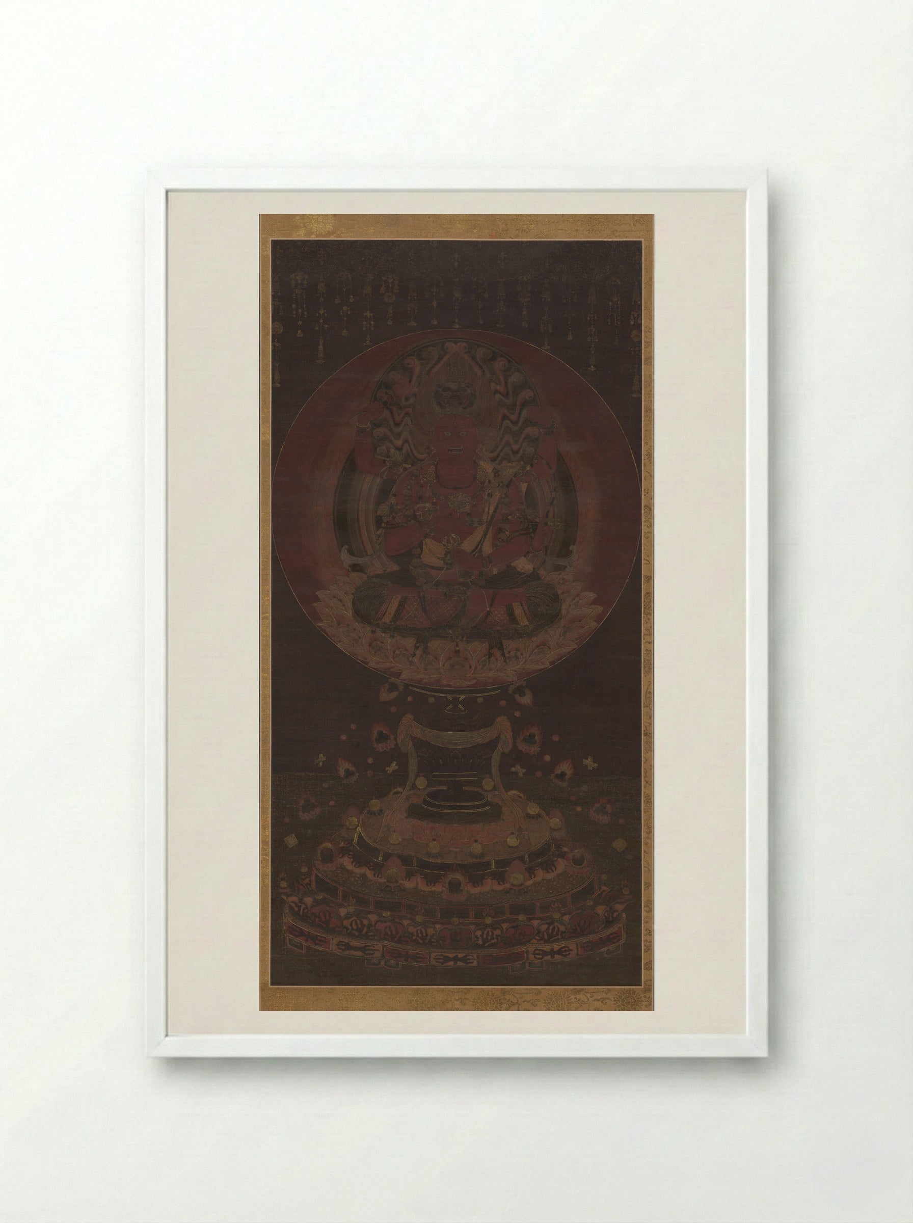 Aizen Myoo - Fine Art Print - Framed Print White
