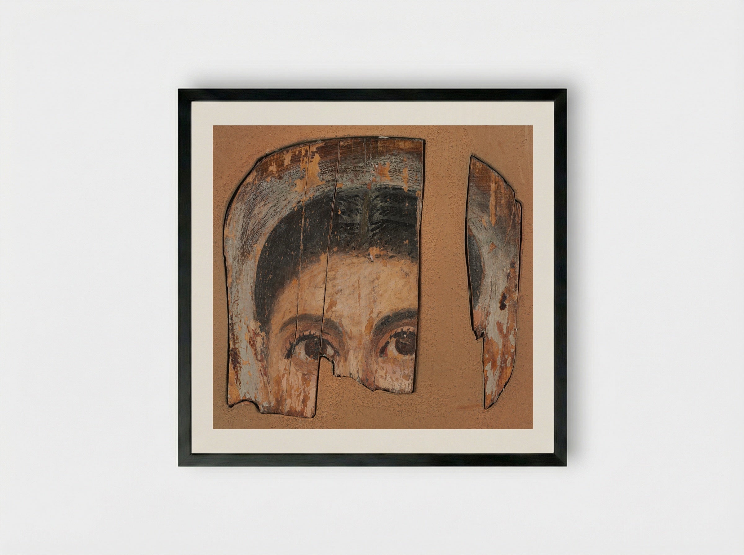 Untitled (Fragmentary Mummy Portrait) - Fine Art Print - Framed Print Black
