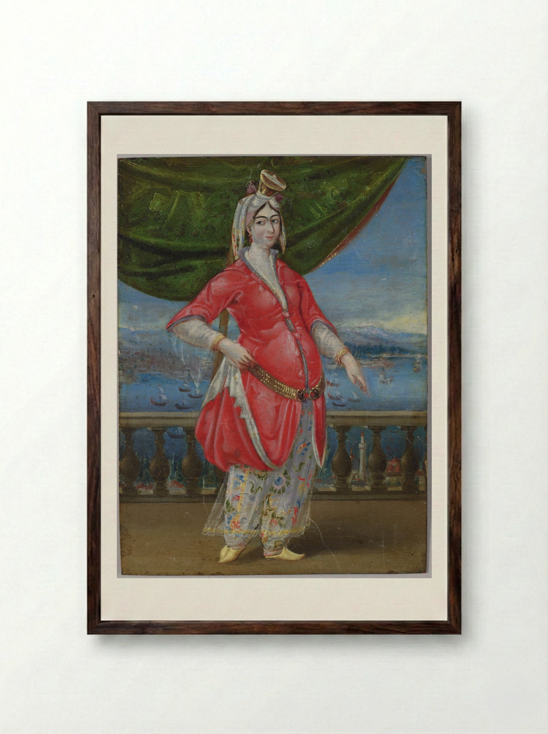 A Turkish Princess - Unknown Artist - Framed Print Dark Wood