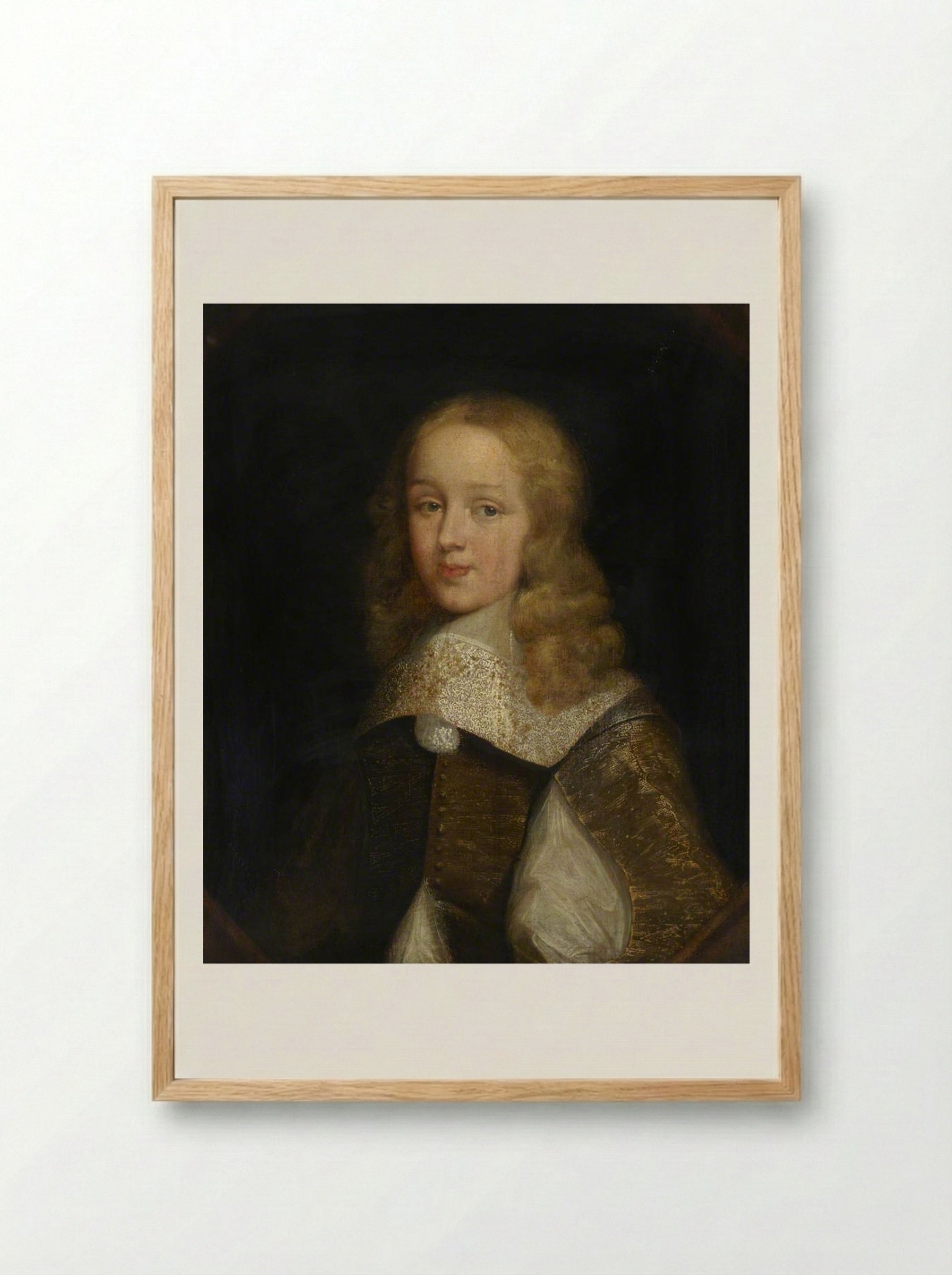 Portrait of a Youth - Fine Art Print - Framed Print Wood