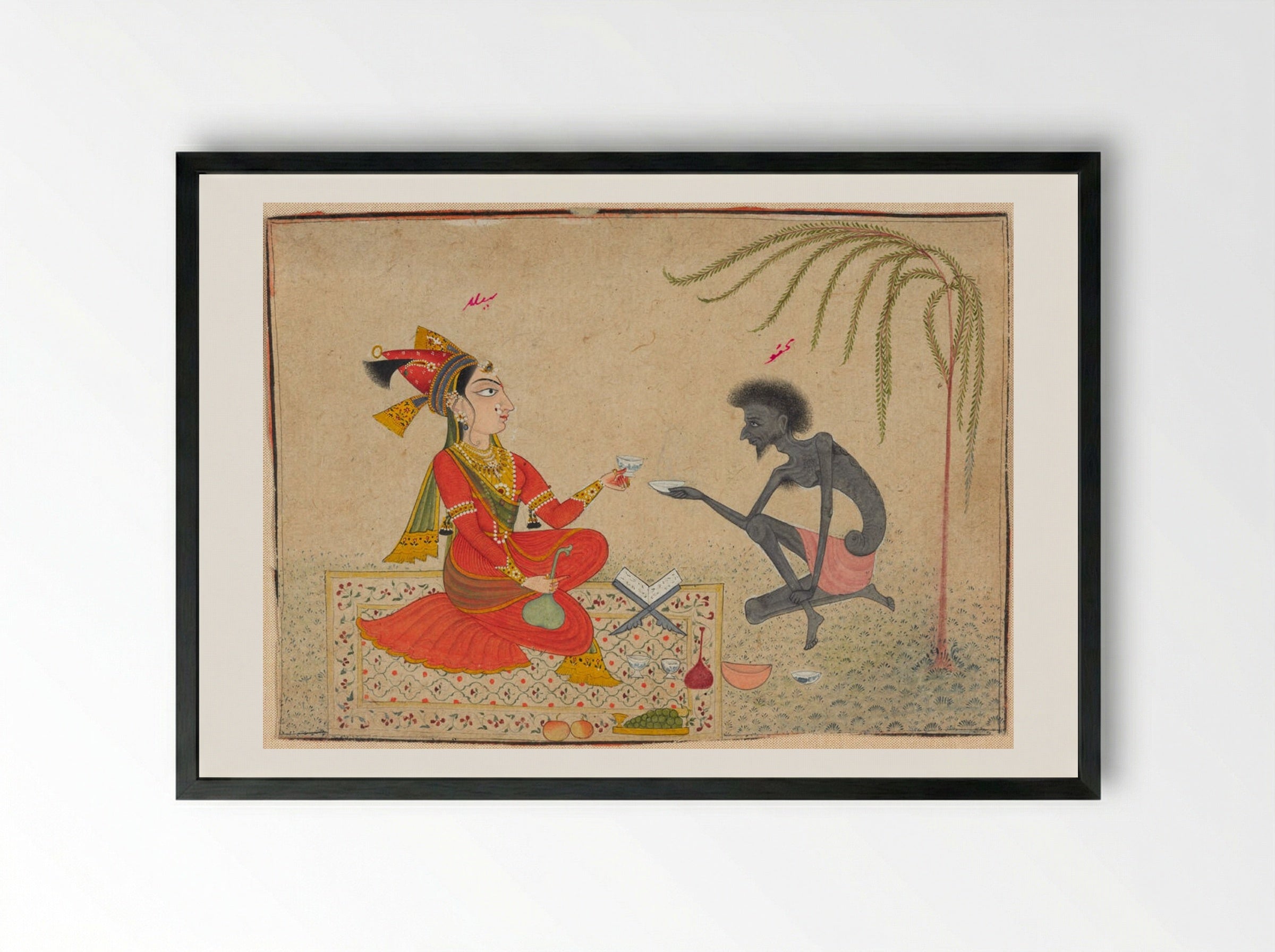 Layla and Majnun - Unknown Artist - Framed Print Black