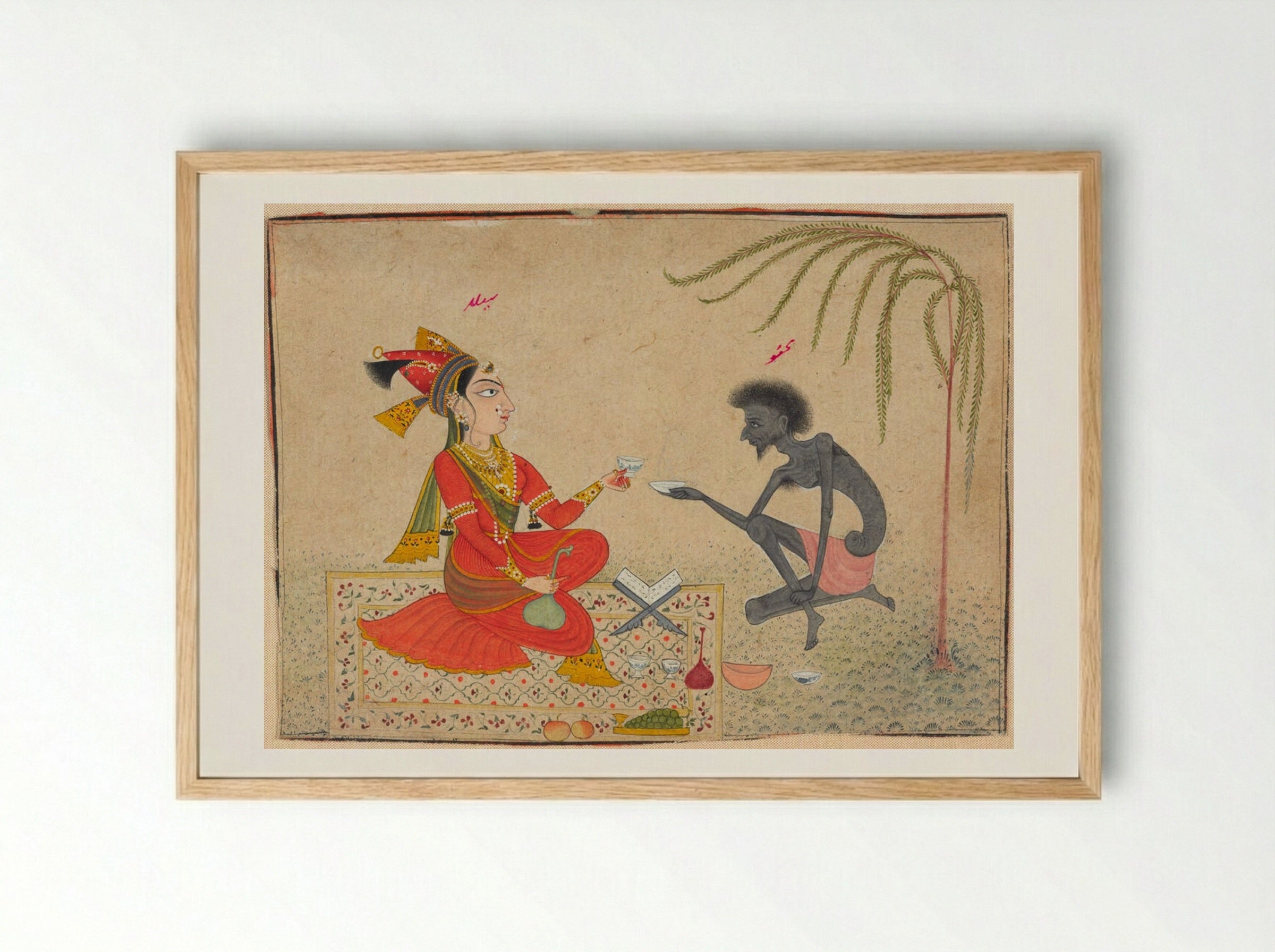 Layla and Majnun - Unknown Artist - Framed Print Wood
