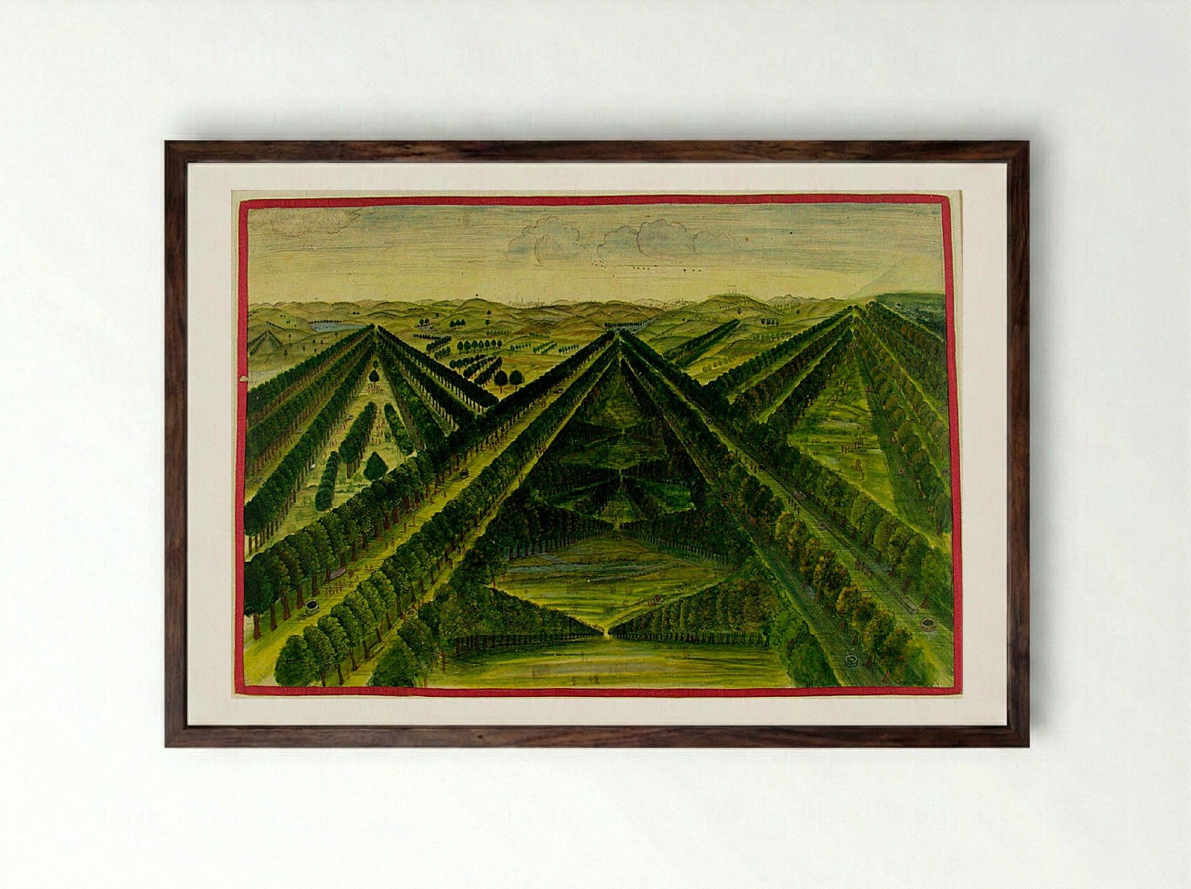 Endless Vistas at Kishangarh - Nihal Chand - Framed Print Dark Wood