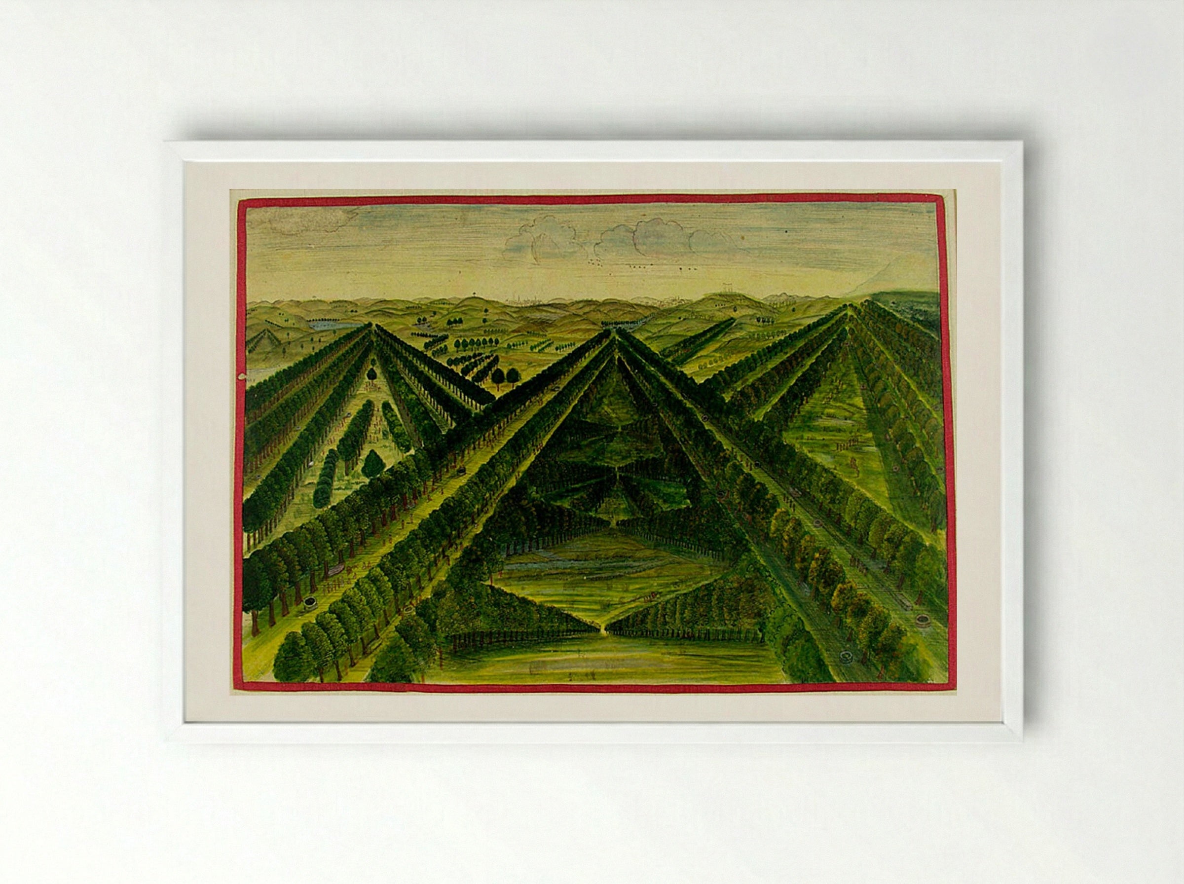 Endless Vistas at Kishangarh - Nihal Chand - Framed Print White