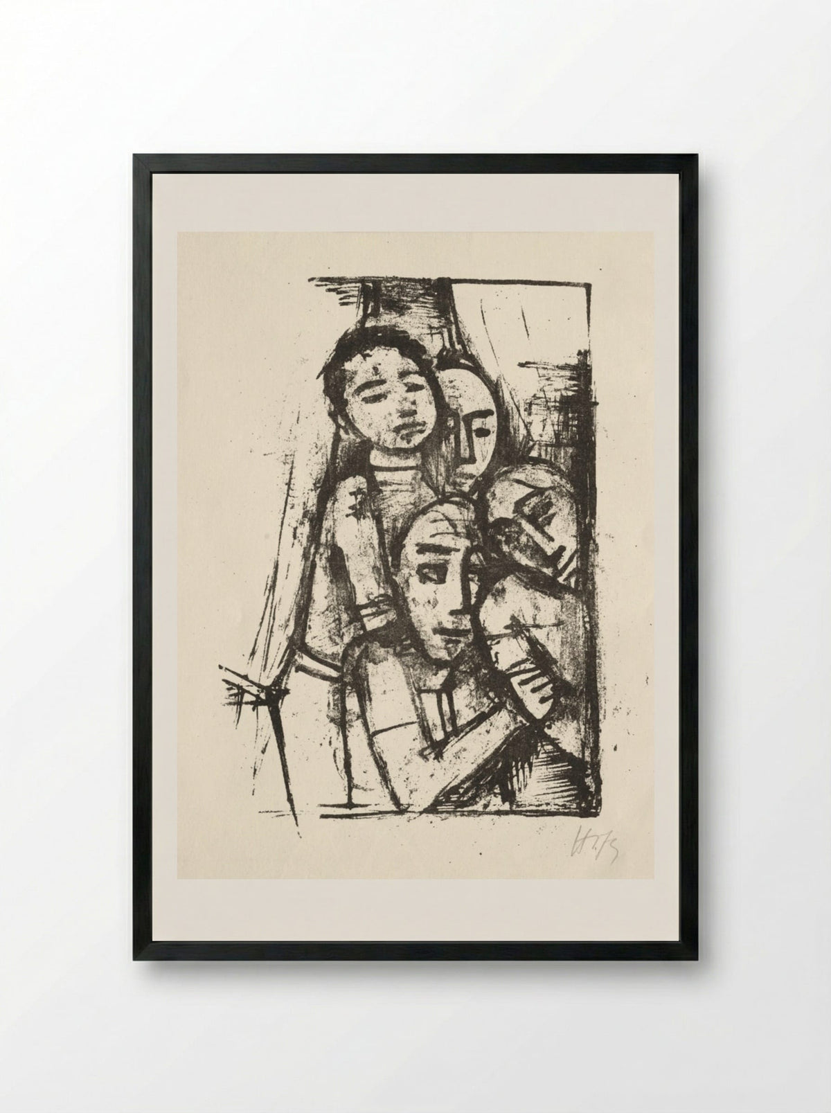 At the Window II - Karl Hofer - Framed Print Black