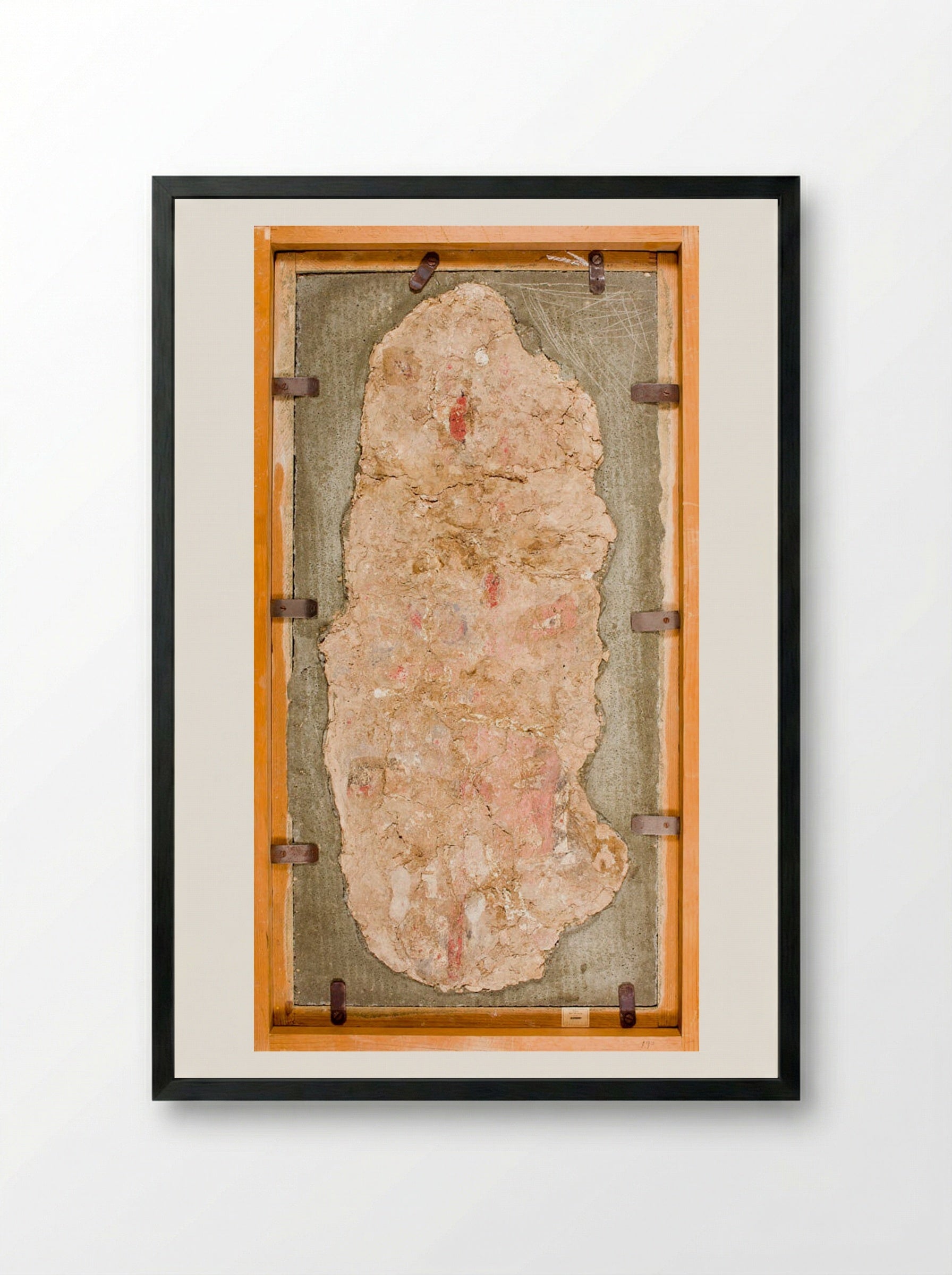 Wall Painting from Nuzi (Fragment) - Unknown Artist - Framed Print Black