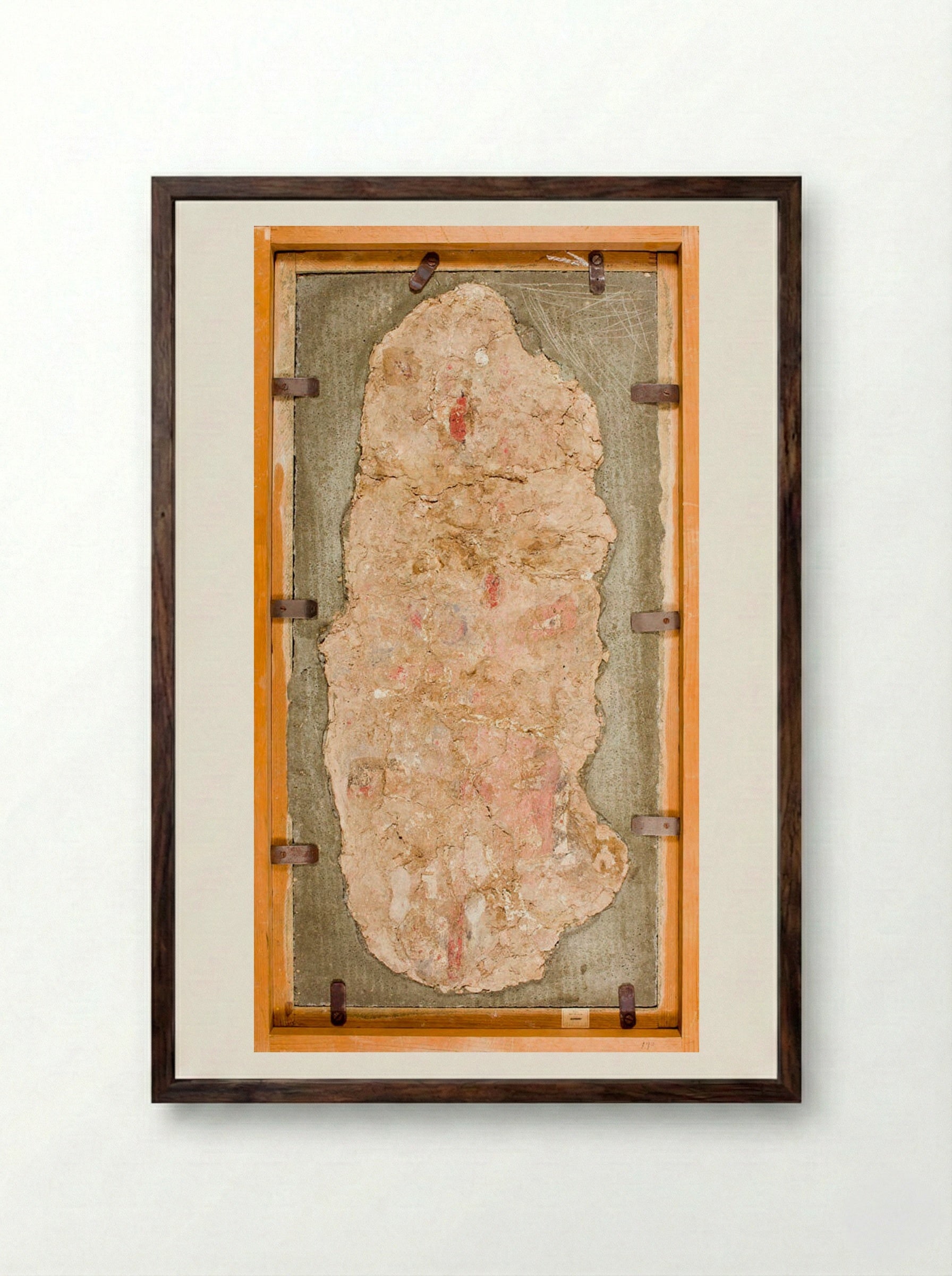 Wall Painting from Nuzi (Fragment) - Unknown Artist - Framed Print Dark Wood