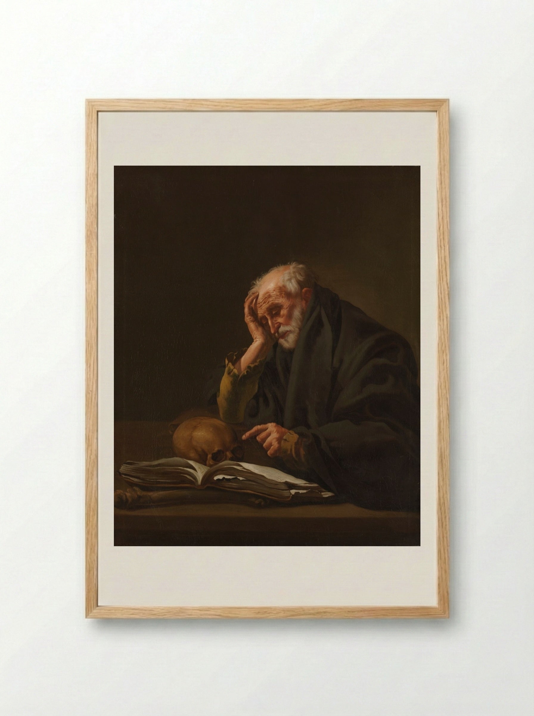 Saint Jerome - Hendrick ter Brugghen - Framed Print Wood