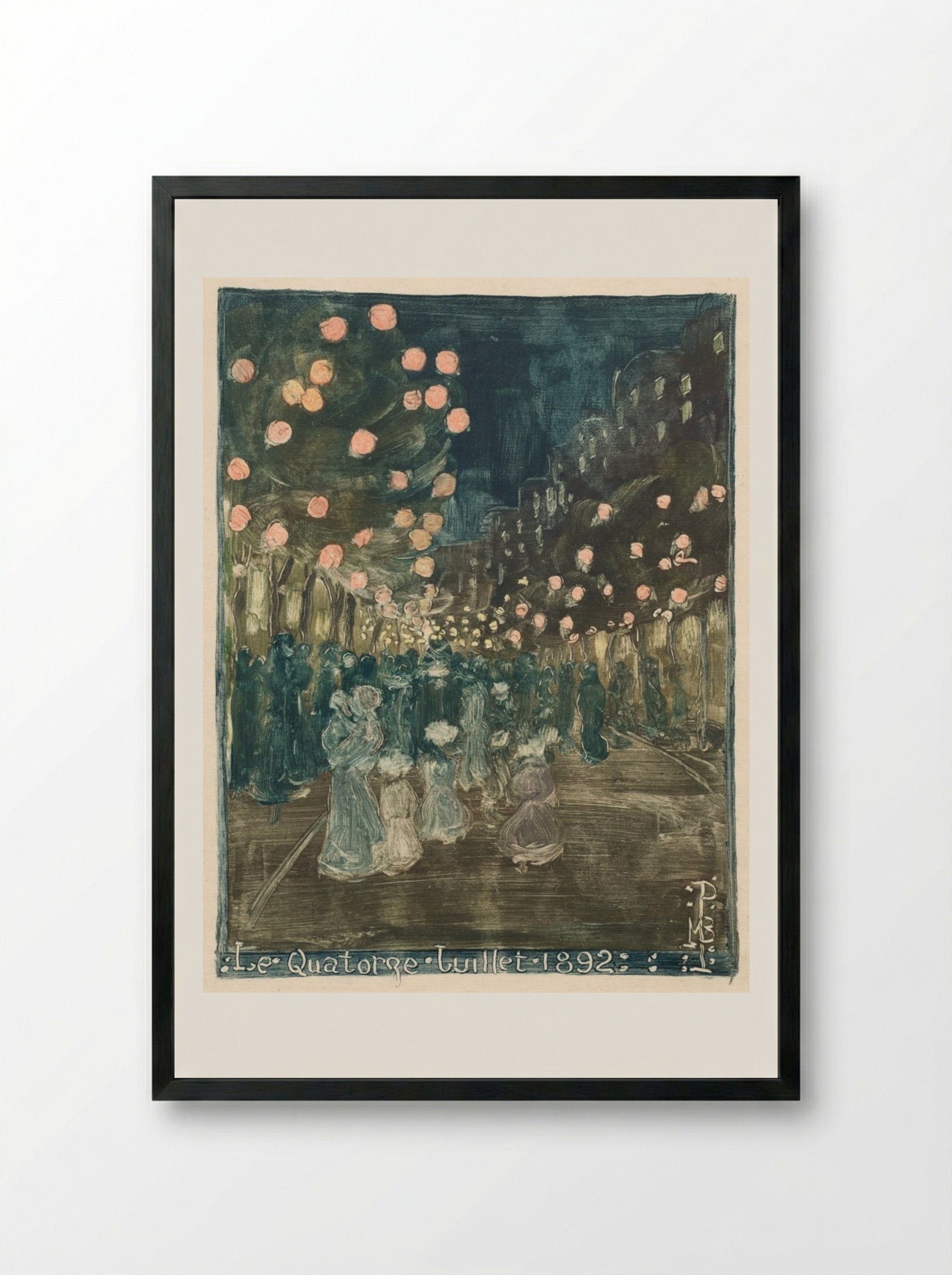Bastille Day - Maurice Prendergast - Framed Print Black
