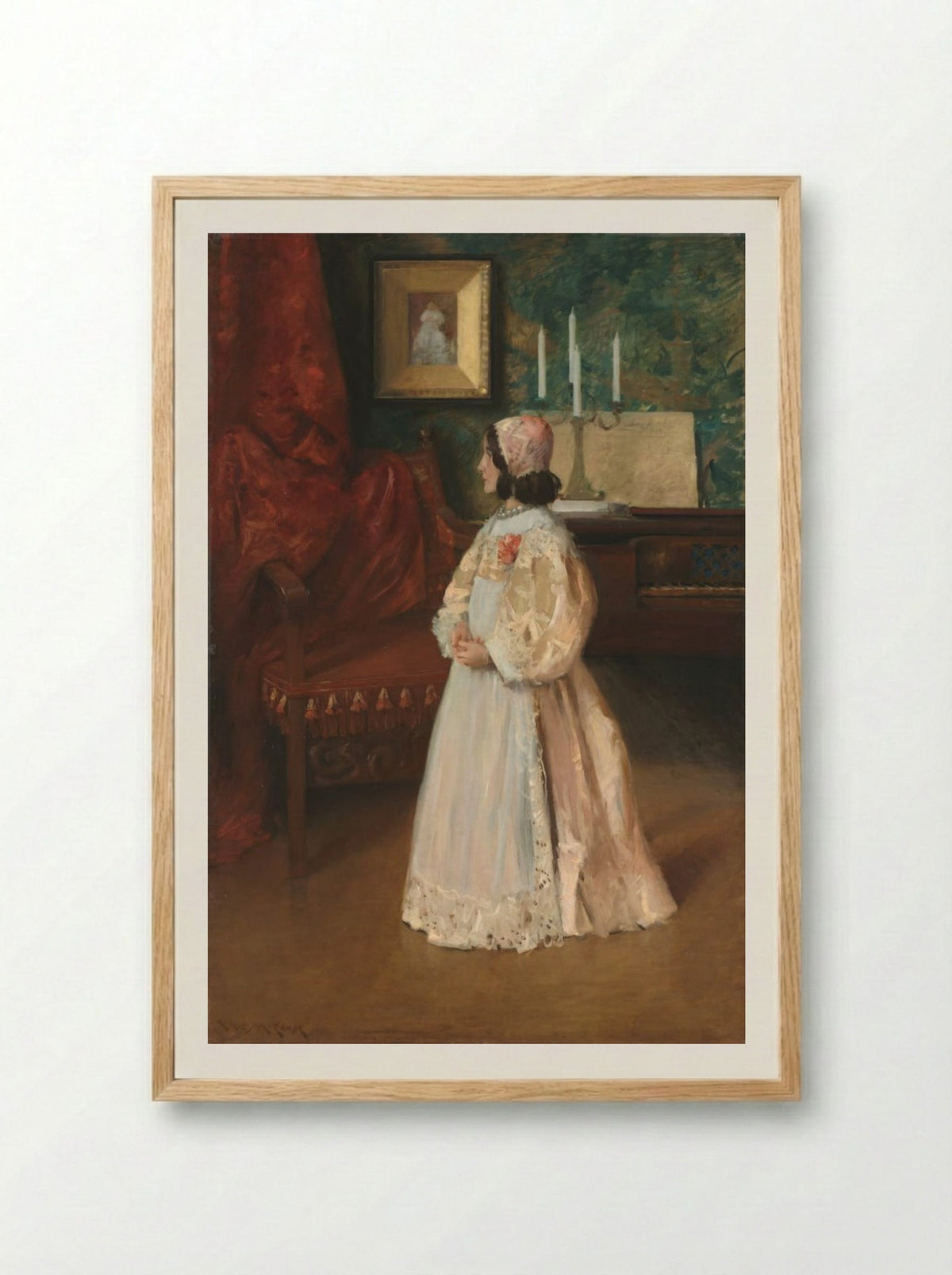 Portrait of My Daughter Alice - William Merritt Chase - Framed Print Wood