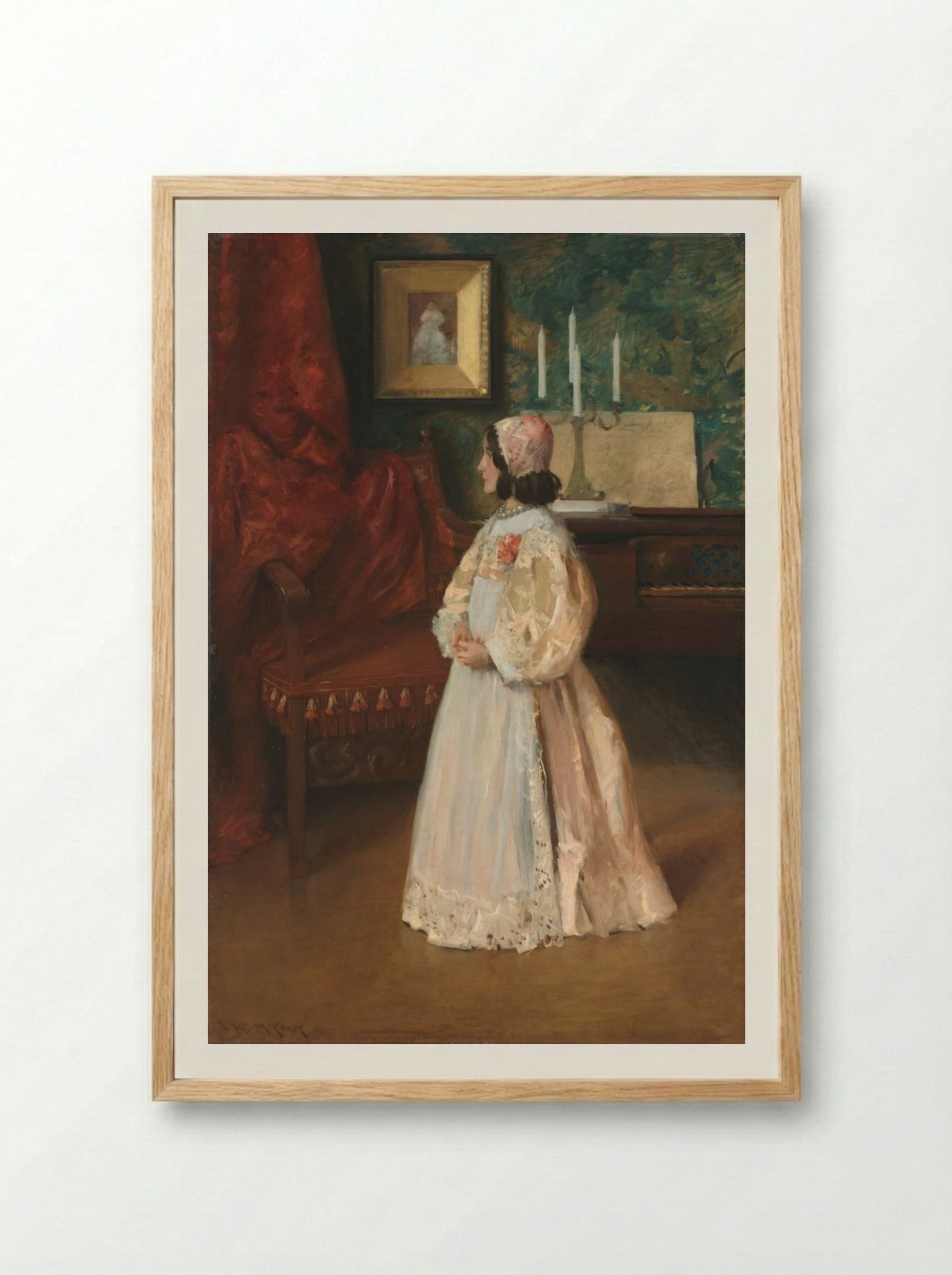 Portrait of My Daughter Alice - William Merritt Chase - Framed Print Wood