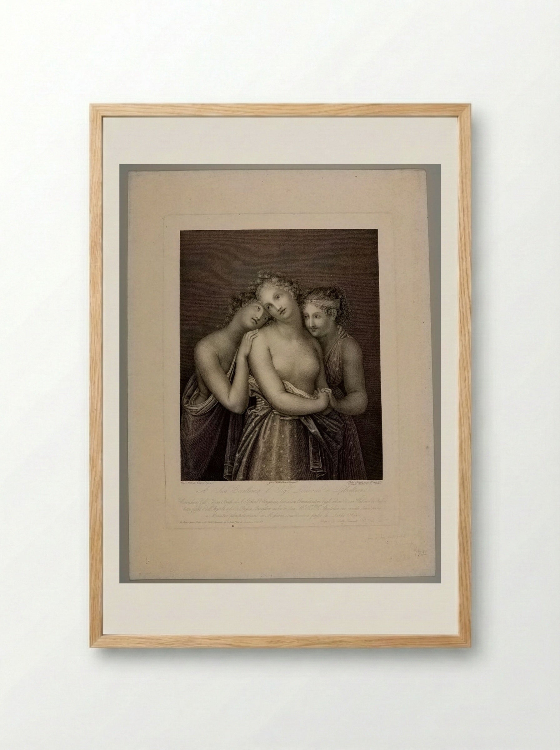 The Three Graces - Pietro Bonato - Framed Print Wood