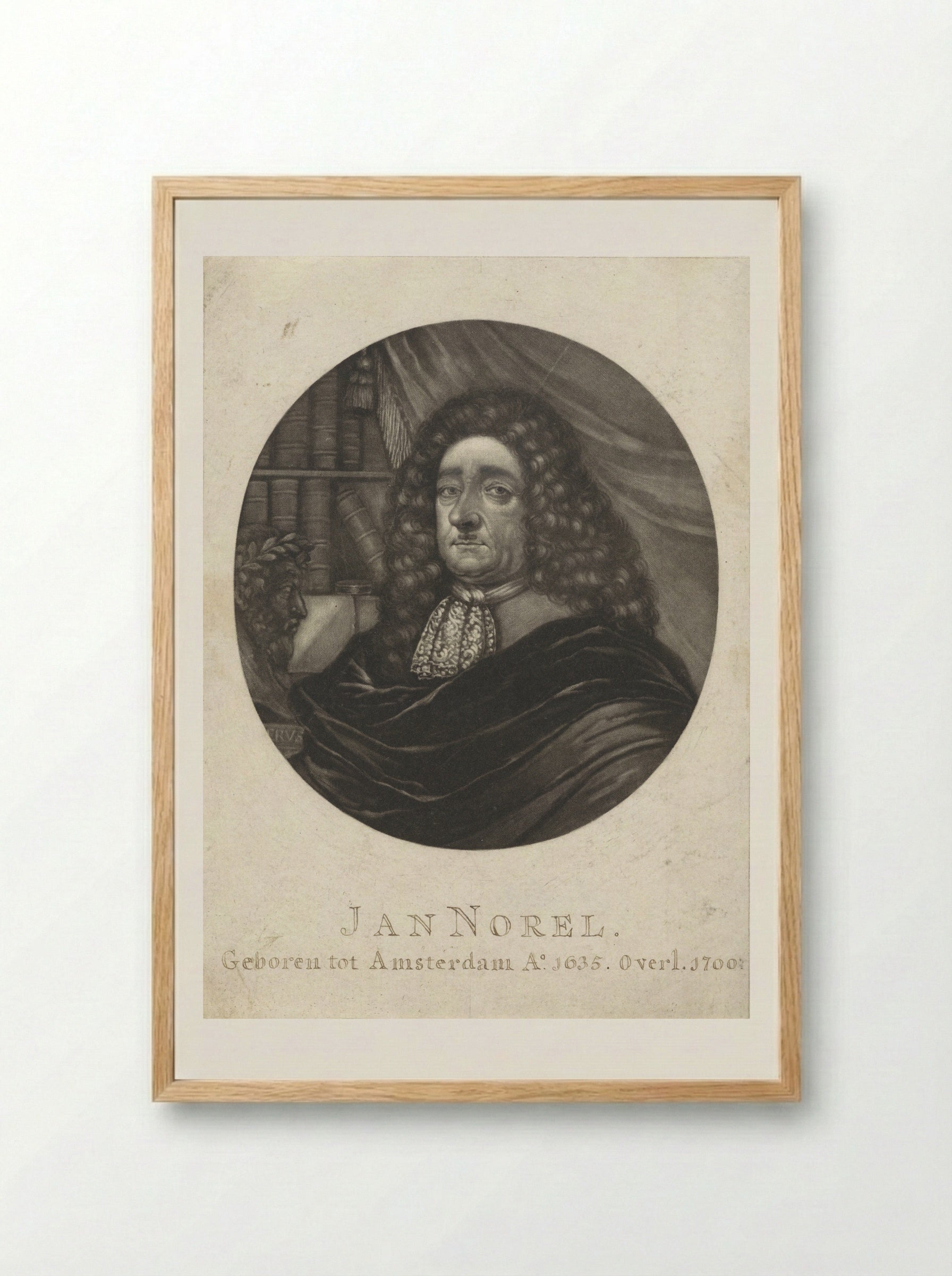 Portrait of Petrus Boudaan - Pieter Schenk (I) - Framed Print Wood