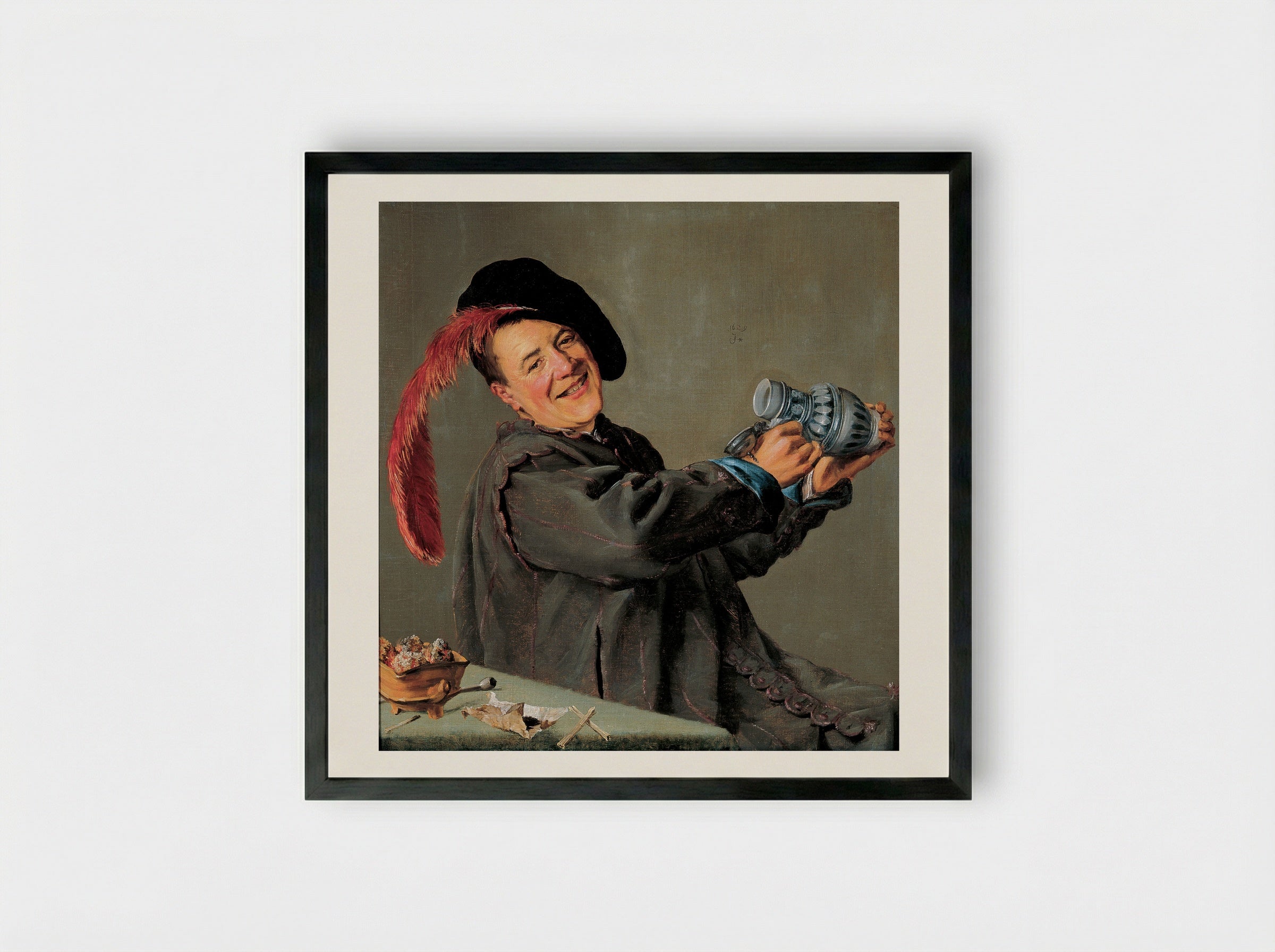 The Jolly Toper - Judith Leyster - Framed Print Black