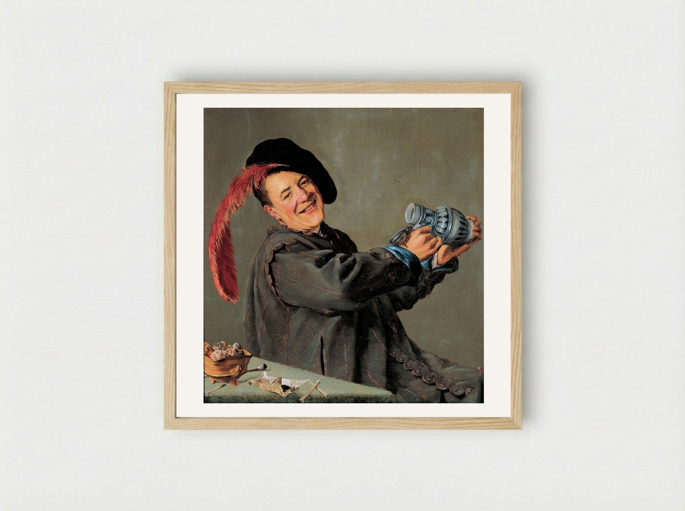 The Jolly Toper - Judith Leyster - Framed Print Wood