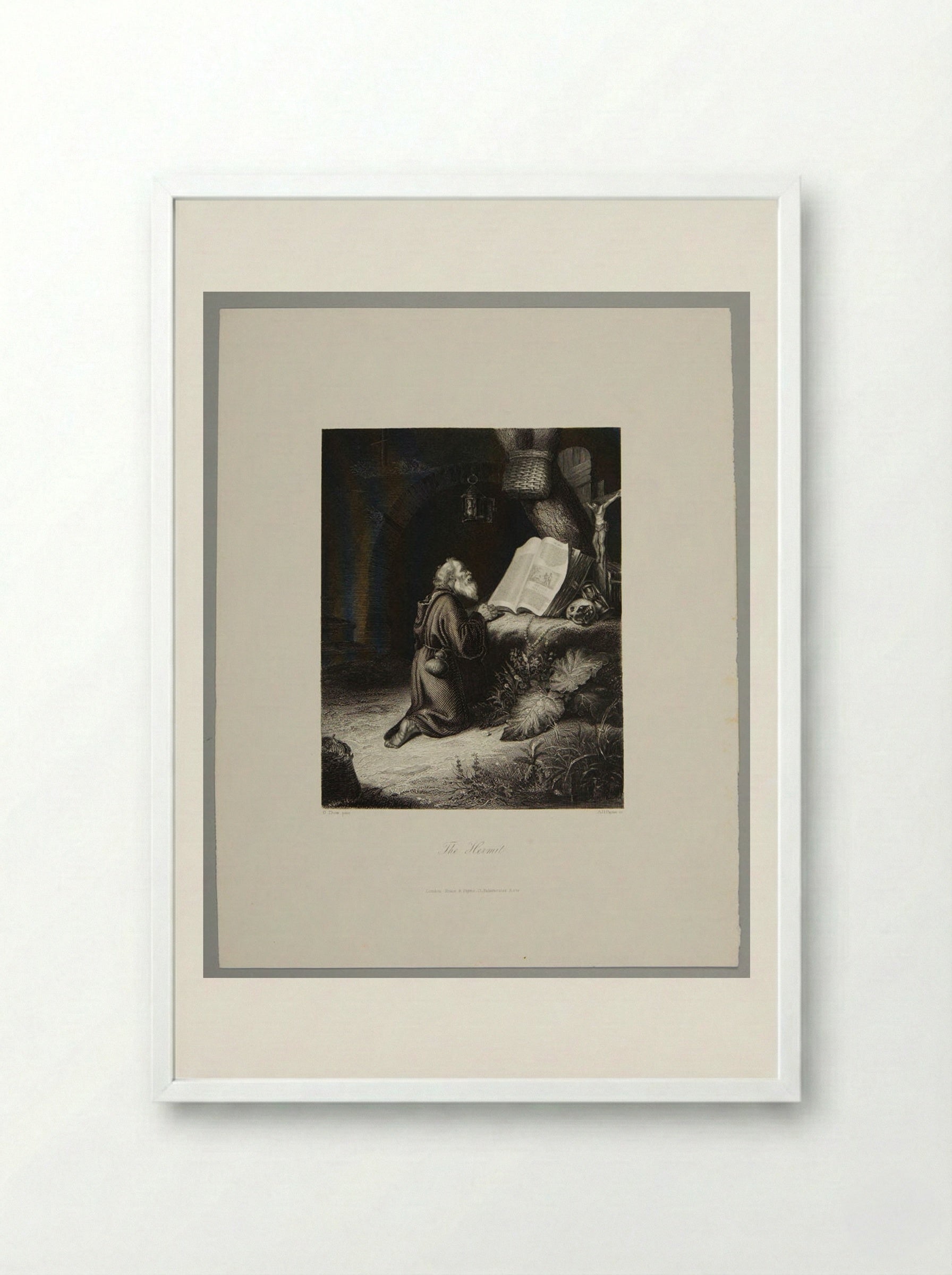 The Hermit - Albert Henry Payne - Framed Print White
