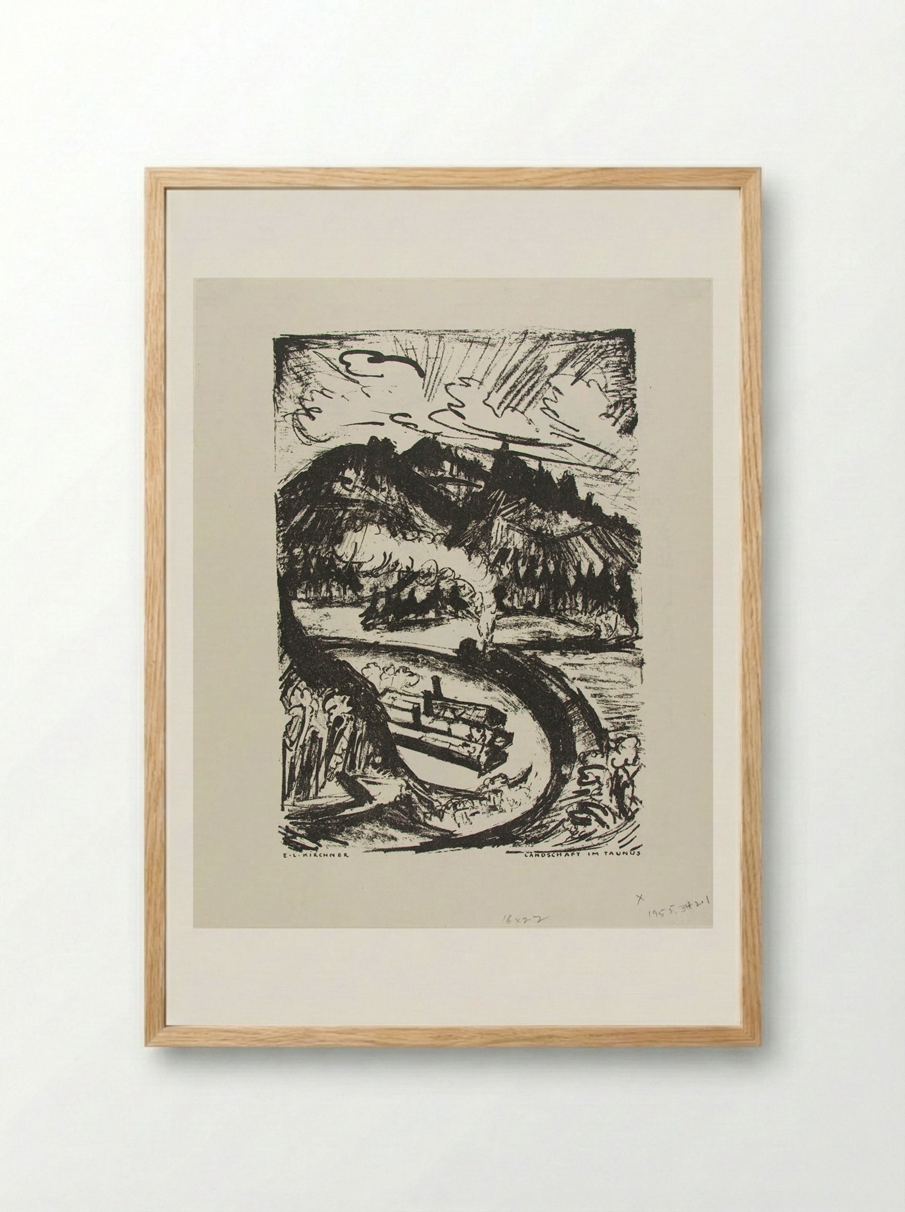 Taunus Landscape - Ernst Ludwig Kirchner - Framed Print Wood