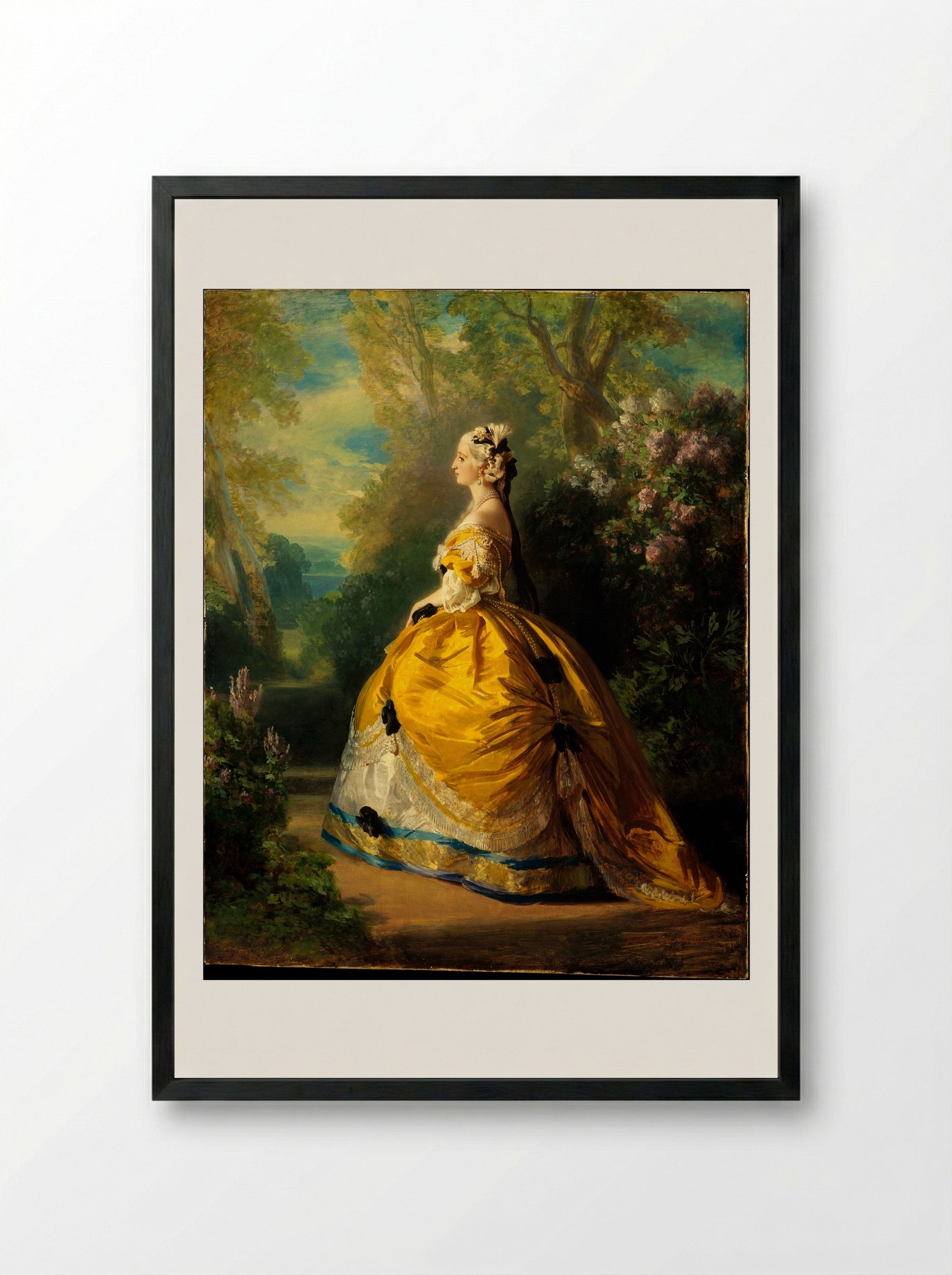 The Empress Eugénie - Franz Xaver Winterhalter - Framed Print Black