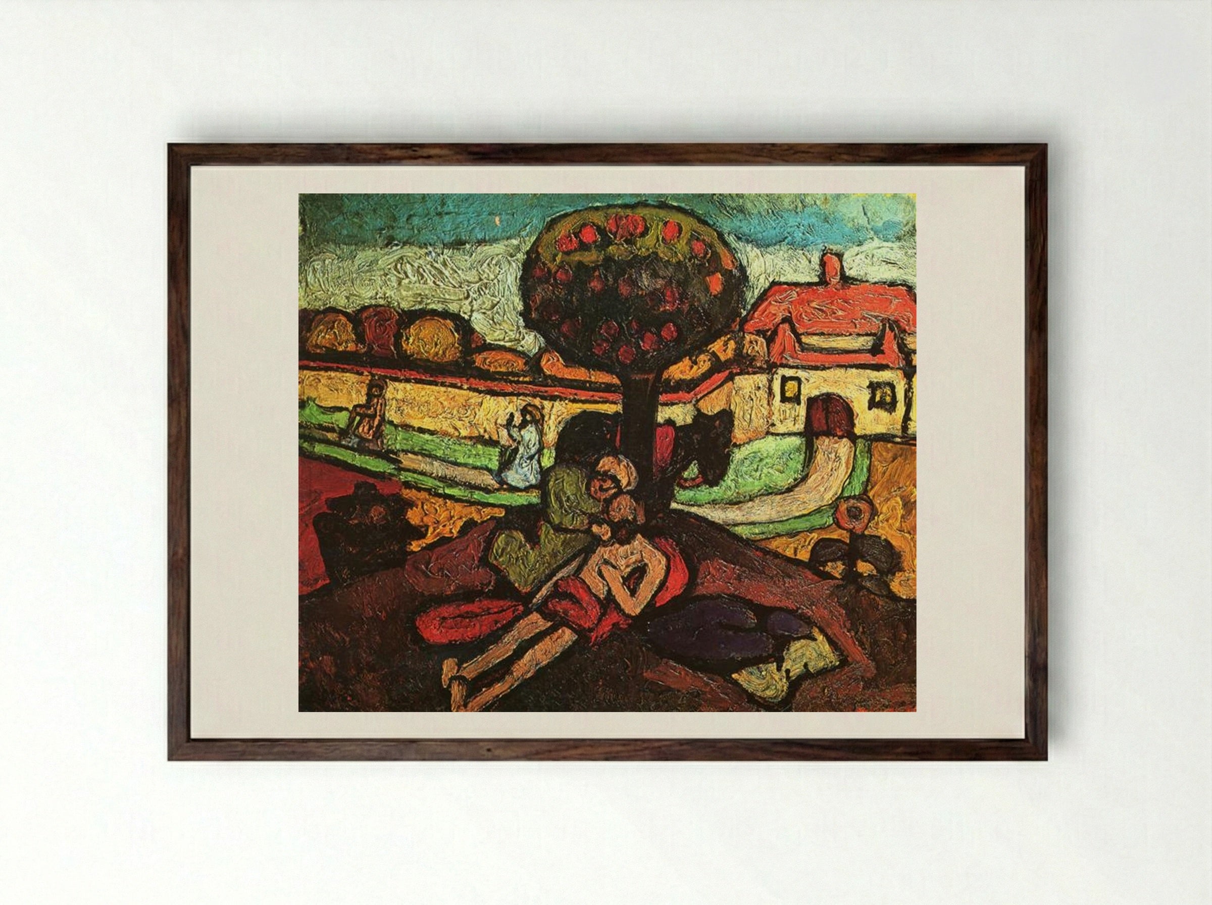 The Good Samaritan - Paula Modersohn-Becker - Framed Print Dark Wood