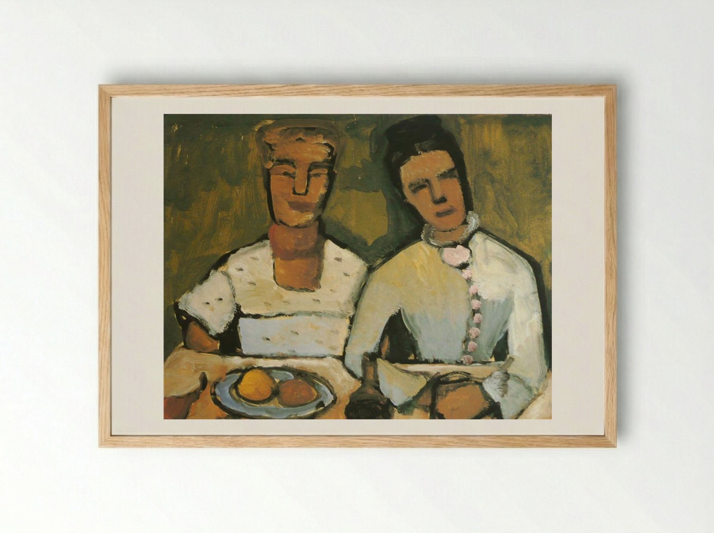 Lee and his sister Hoetger - Paula Modersohn-Becker - Framed Print Wood
