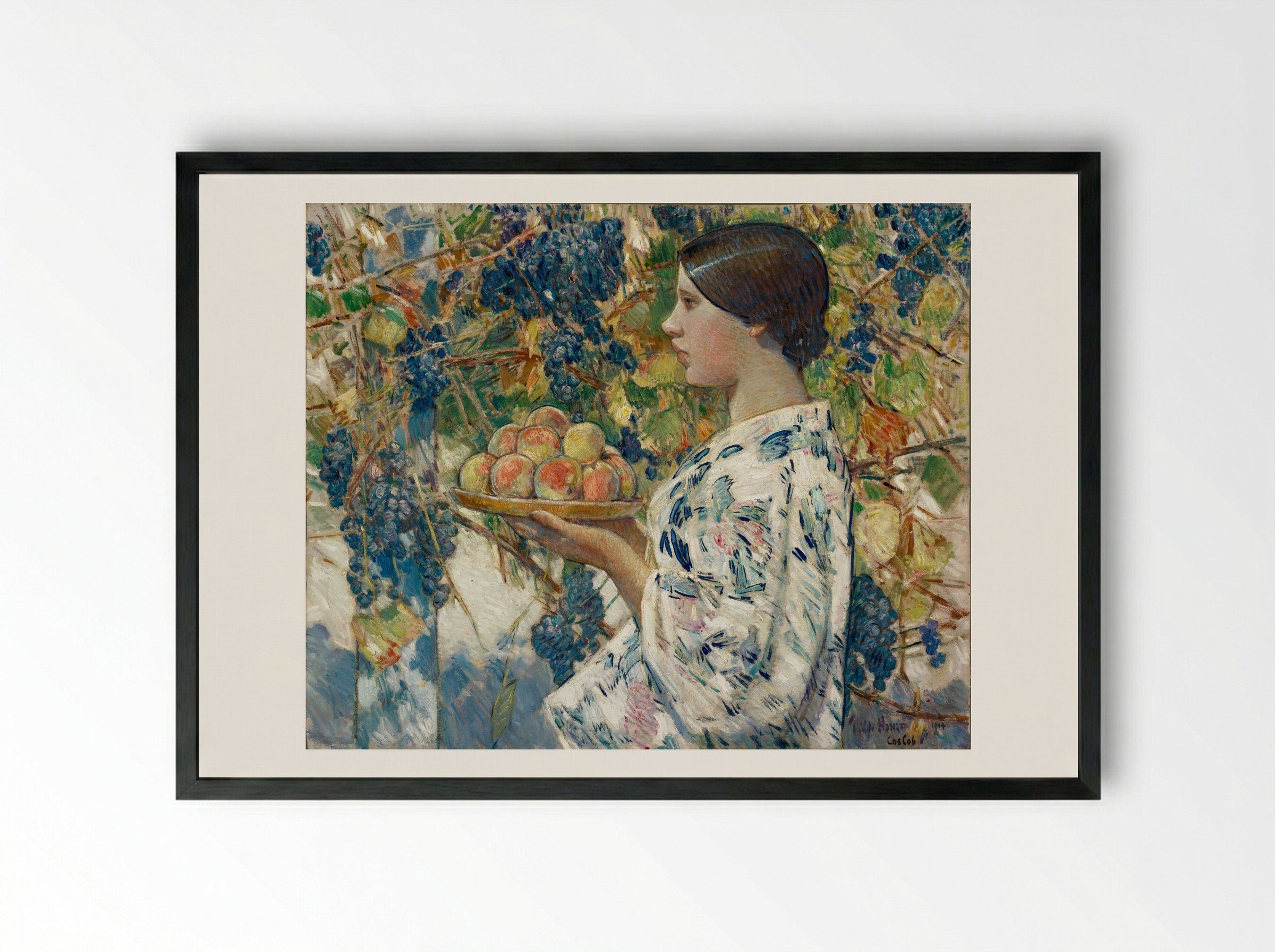 West Indian Girl - Childe Hassam - Framed Print Black