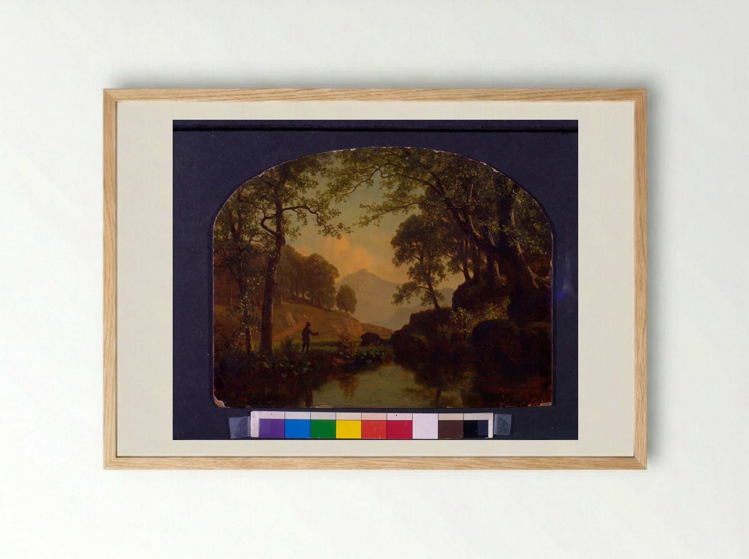 The Trout Brook - Albert Bierstadt - Framed Print Wood