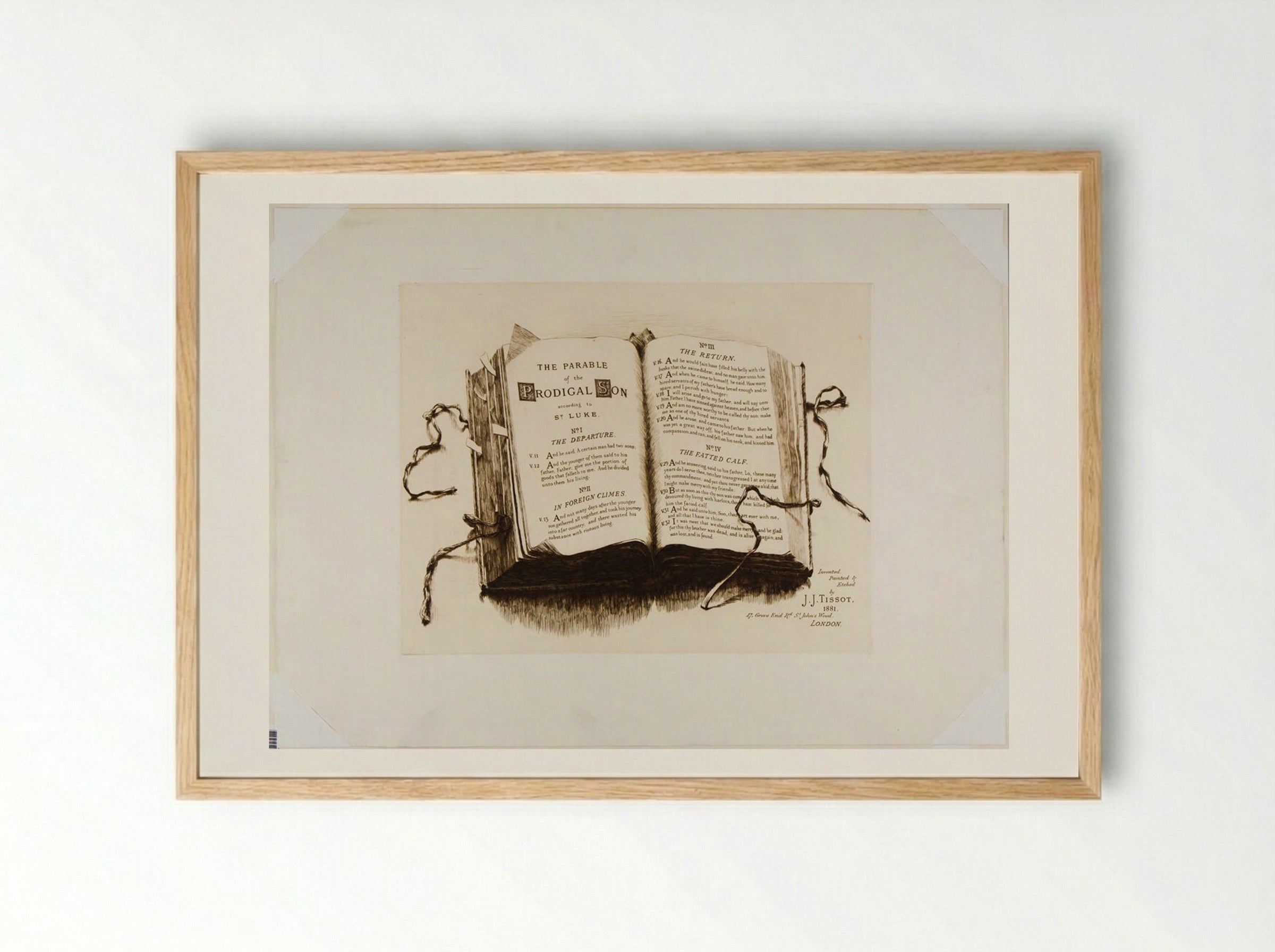 Titlepage from The Parable of the Prodigal Son - James Tissot - Framed Print Wood