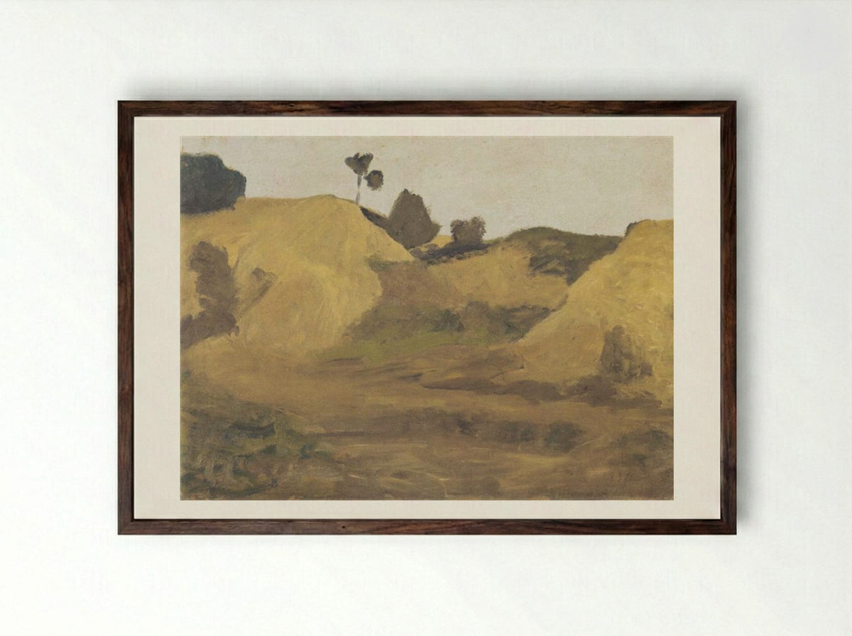 Sand pit at Weyersberg - Paula Modersohn-Becker - Framed Print Dark Wood