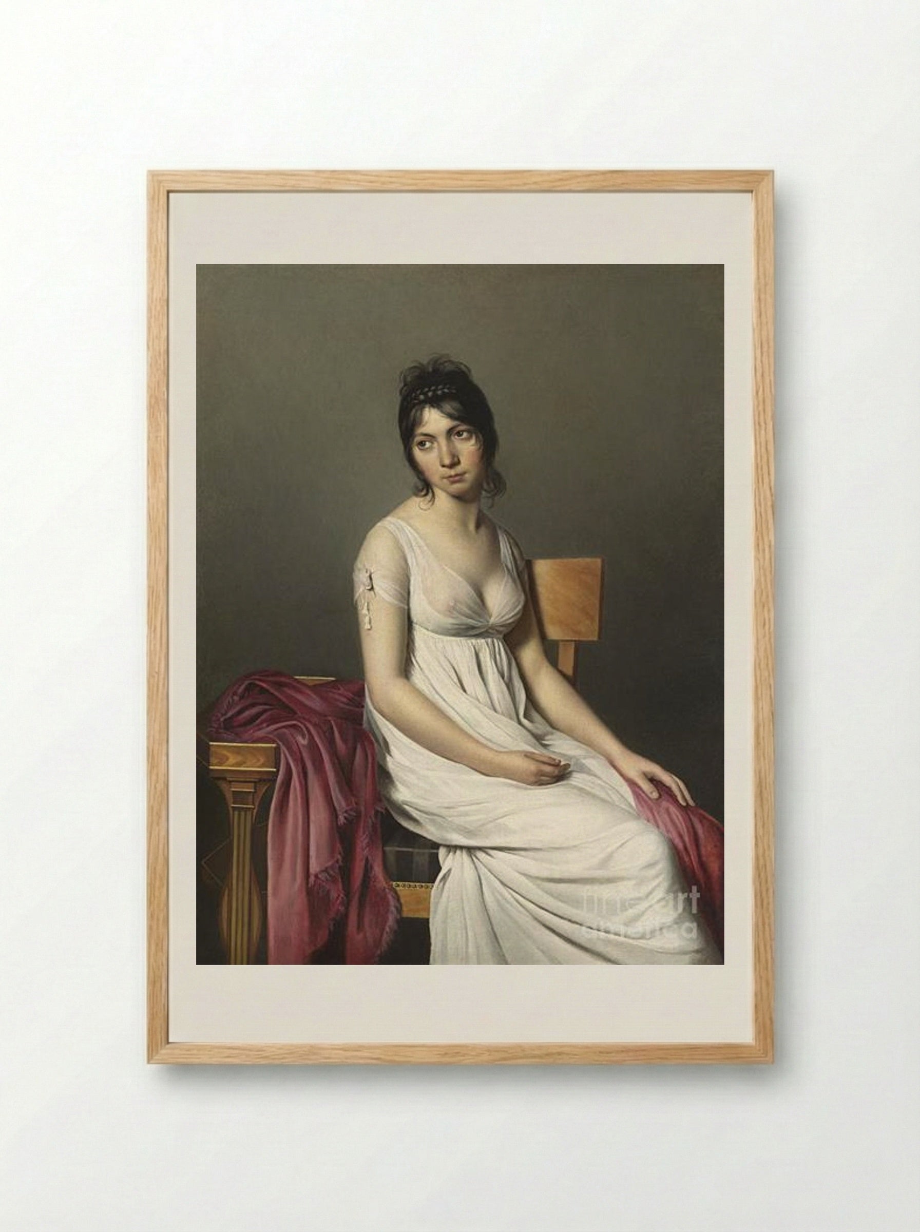 Portrait of a Young Woman - Jacques-Louis David - Framed Print Wood