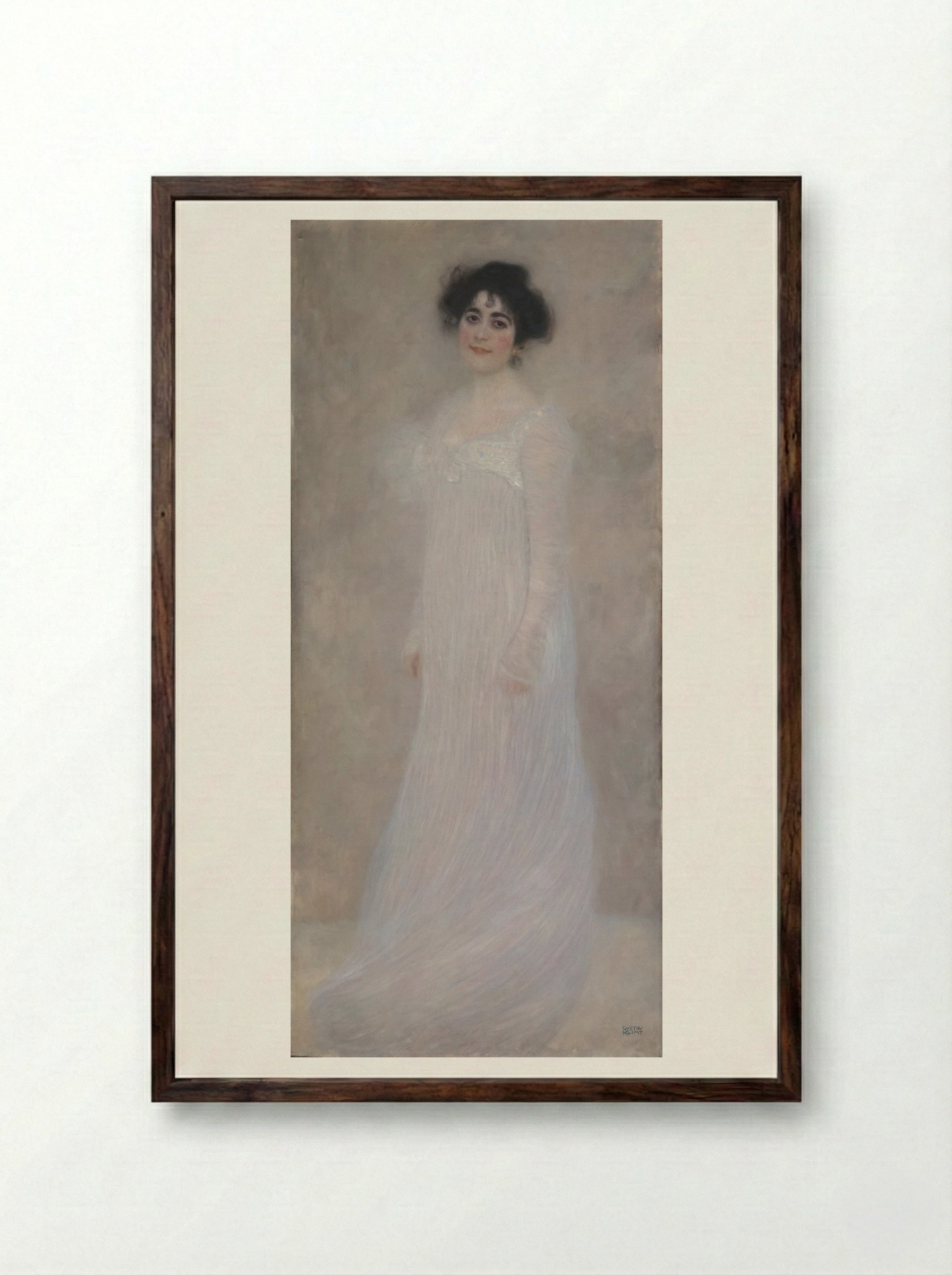 Serena Pulitzer Lederer - Gustav Klimt - Framed Print Dark Wood