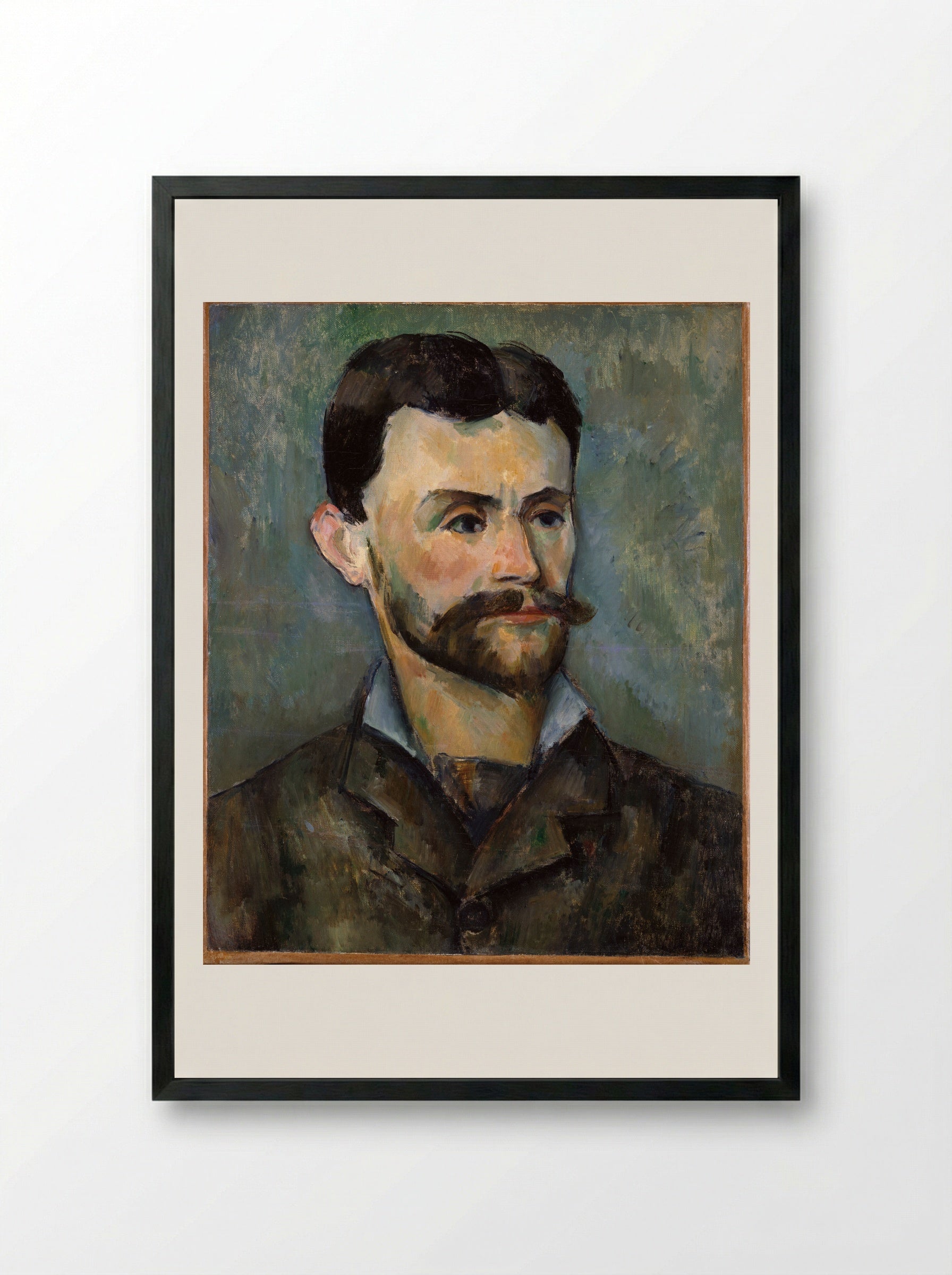 Portrait of Jules Peyron - Paul Cézanne - Framed Print Black