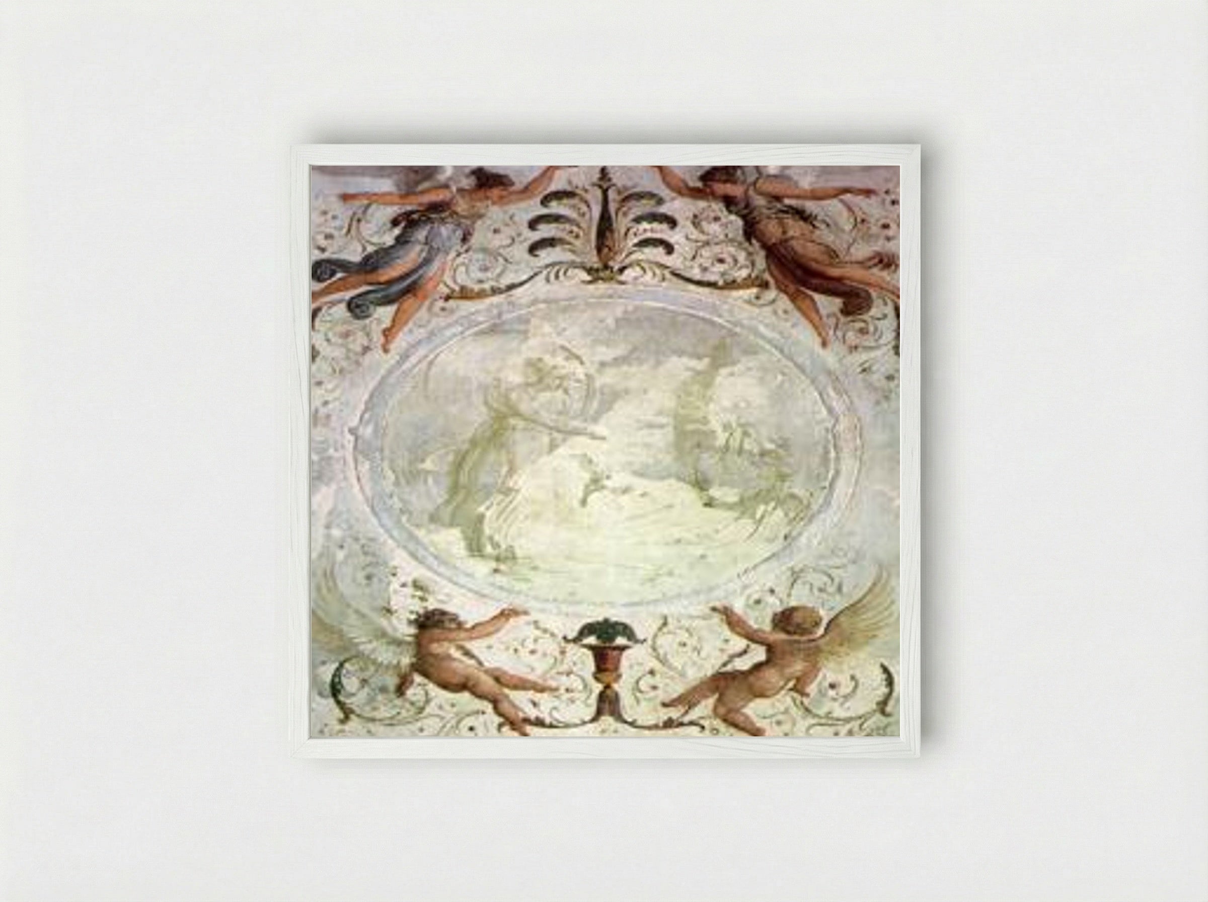 Thetis Immersing Achilles in the River Styx - Francesco Hayez - Framed Print White