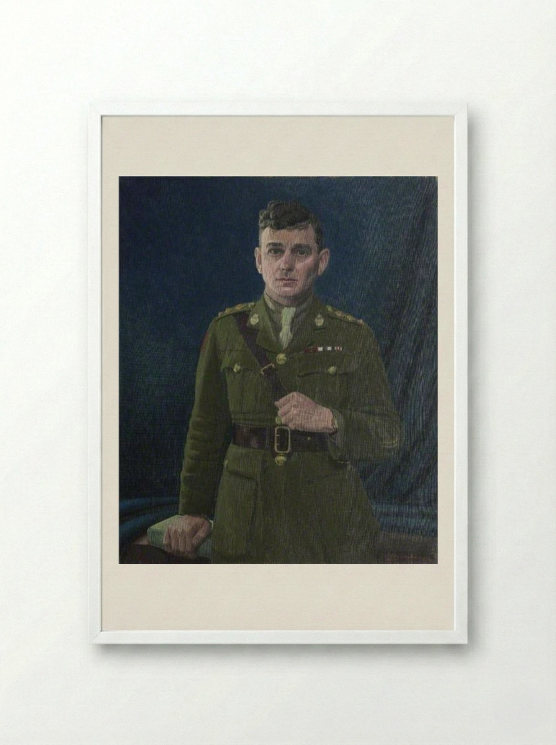 Captain George Burdon McKean, VC, MC - Leon Underwood - Framed Print White