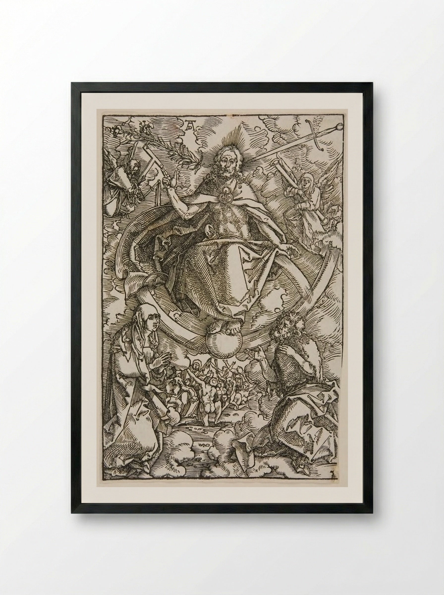 The Last Judgment - Hans Baldung Grien - Framed Print Black
