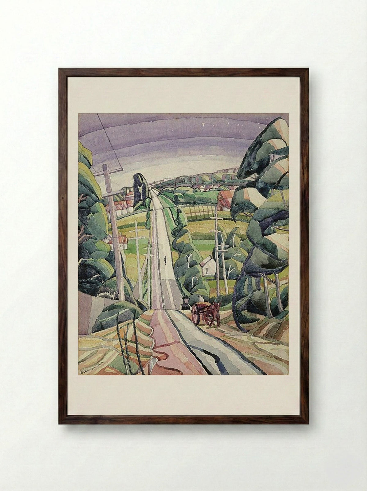 Eastern Road, Turramurra - Grace Cossington Smith - Framed Print Dark Wood