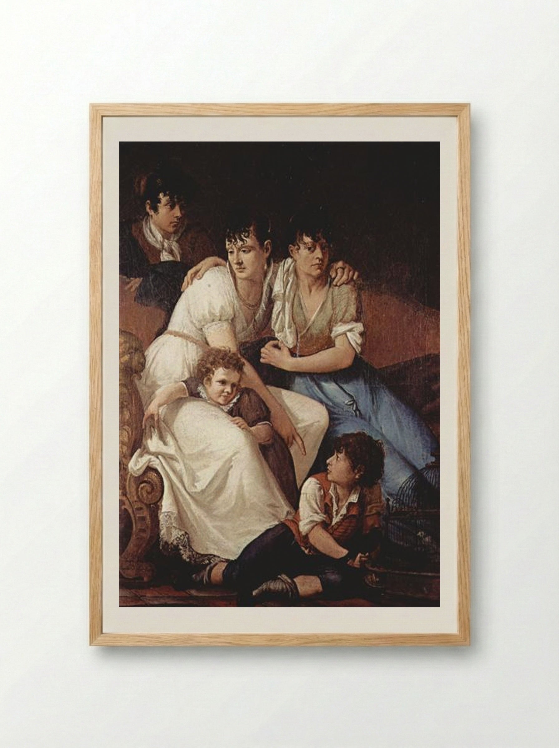 Family Portrait - Francesco Hayez - Framed Print Wood