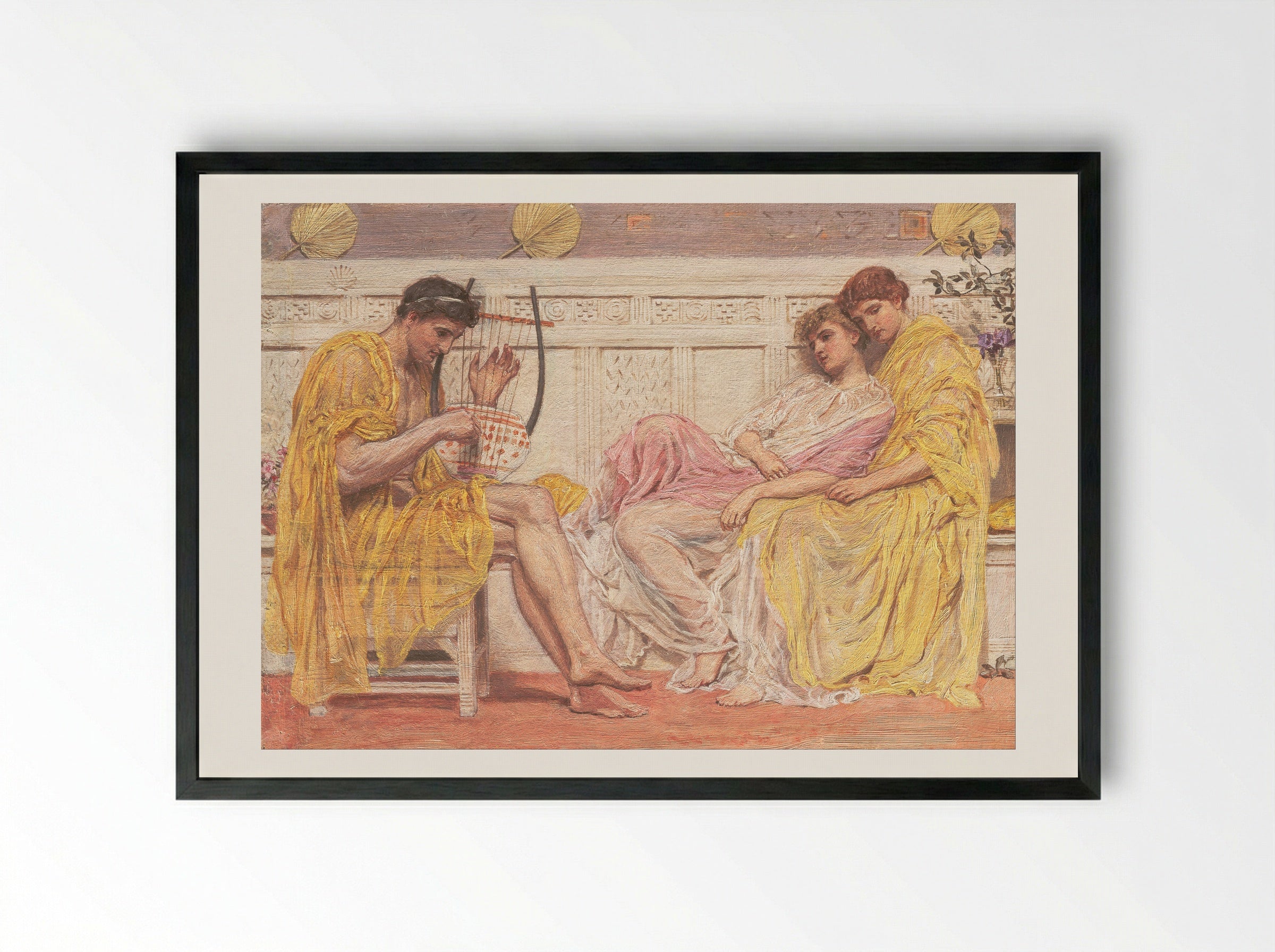 A Musician - Albert Joseph Moore - Framed Print Black