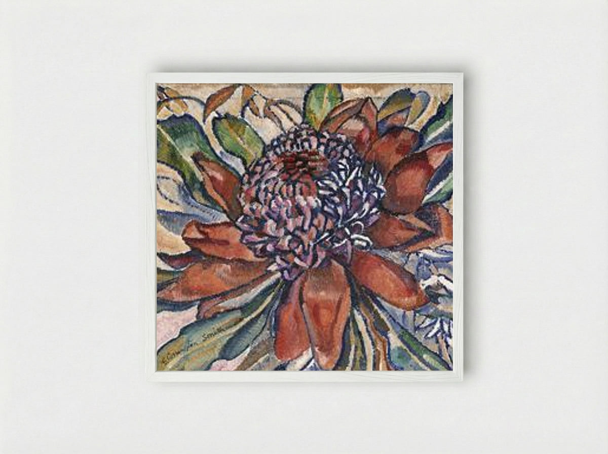 Waratah - Grace Cossington Smith - Framed Print White