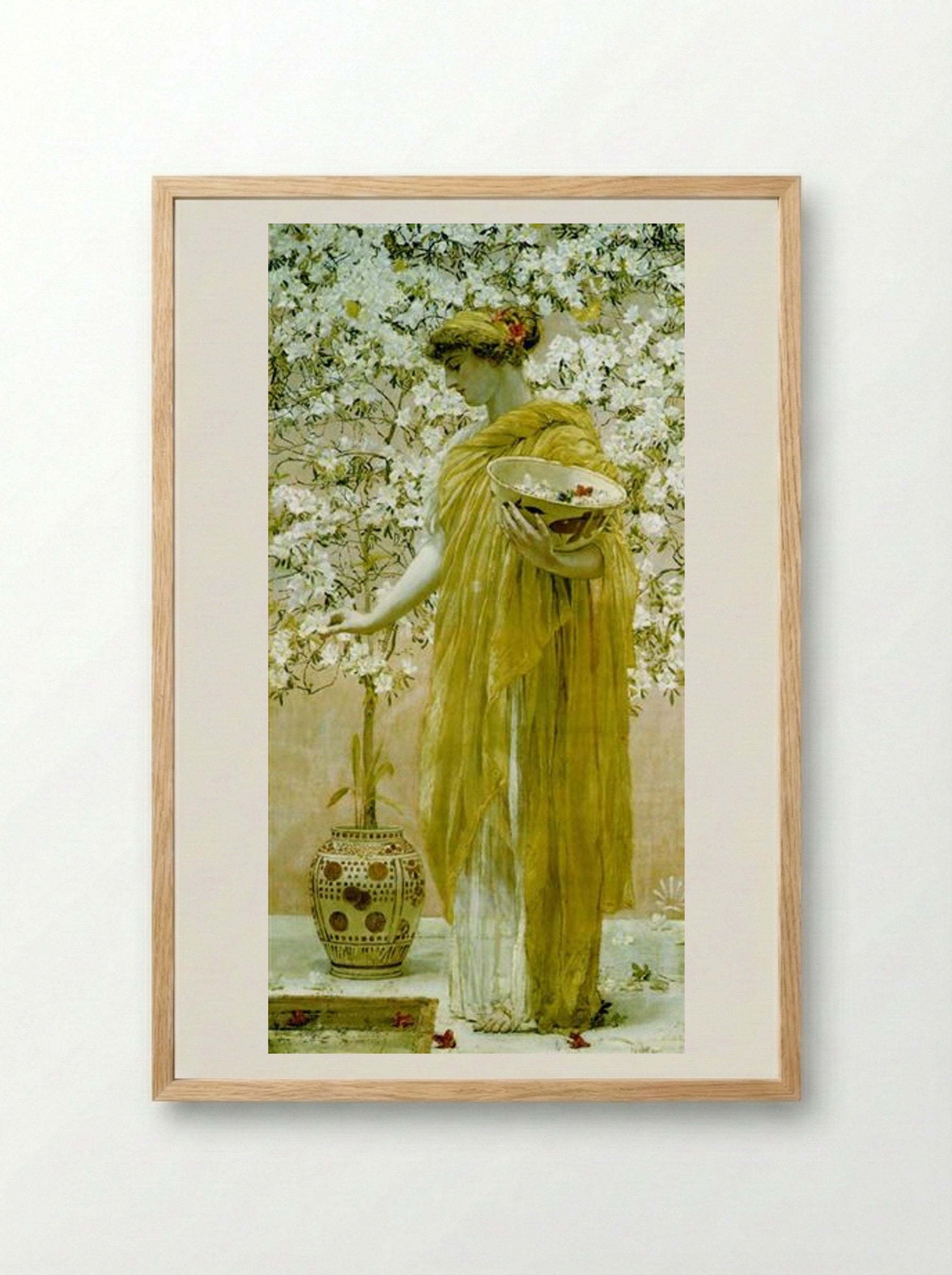 Azaleas - Albert Joseph Moore - Framed Print Wood