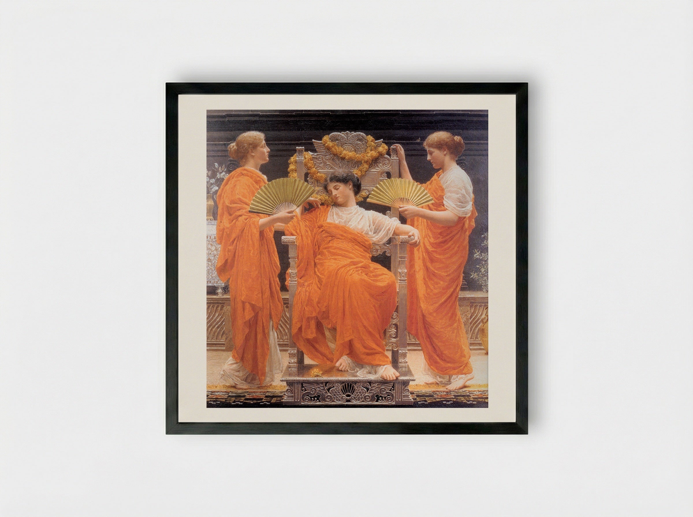 Midsummer - Albert Joseph Moore - Framed Print Black