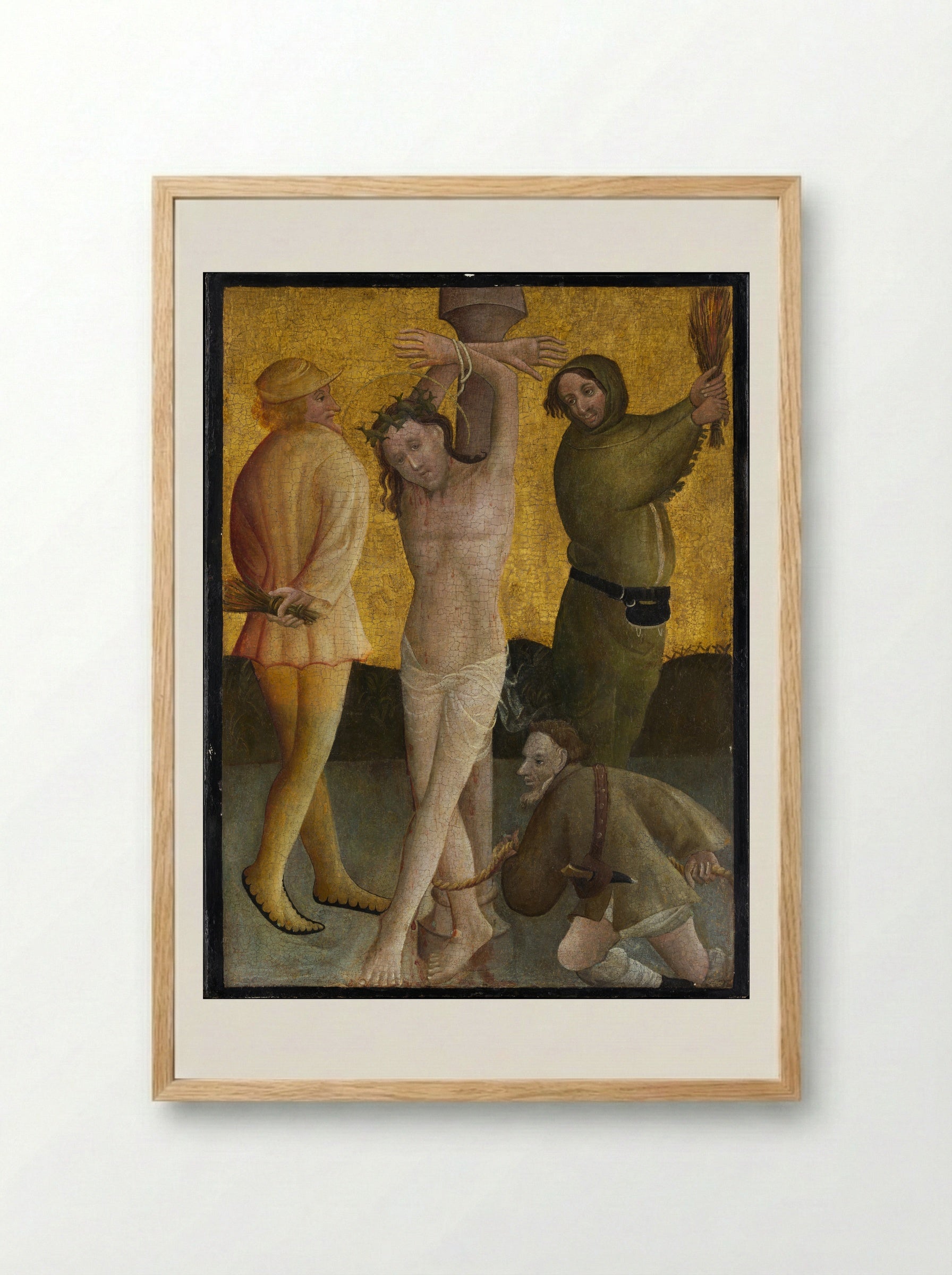 The Flagellation - Master of the Berswordt Altar - Framed Print Wood